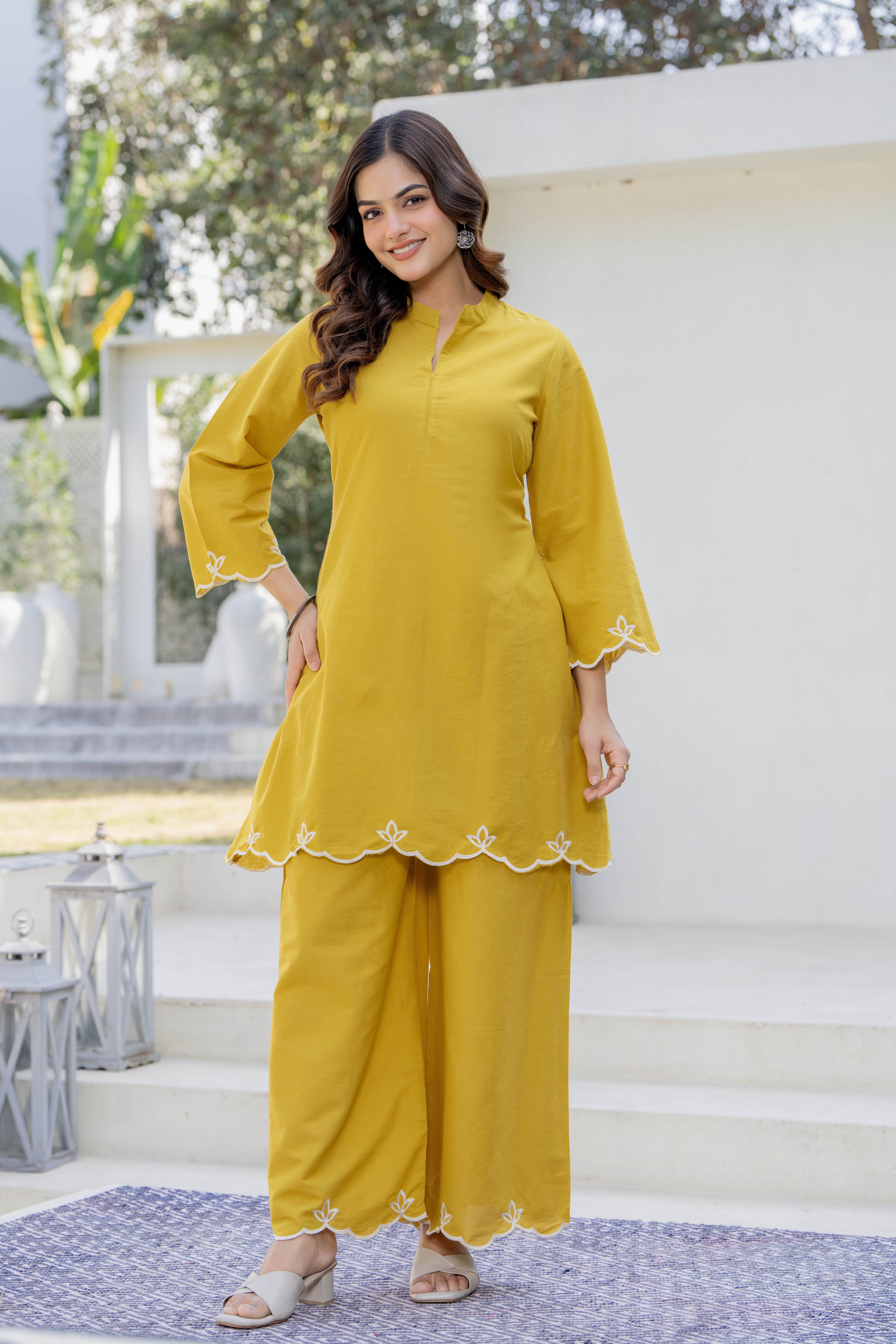 charvi creation Tunic Palazzos Co-ords Set-picture-43