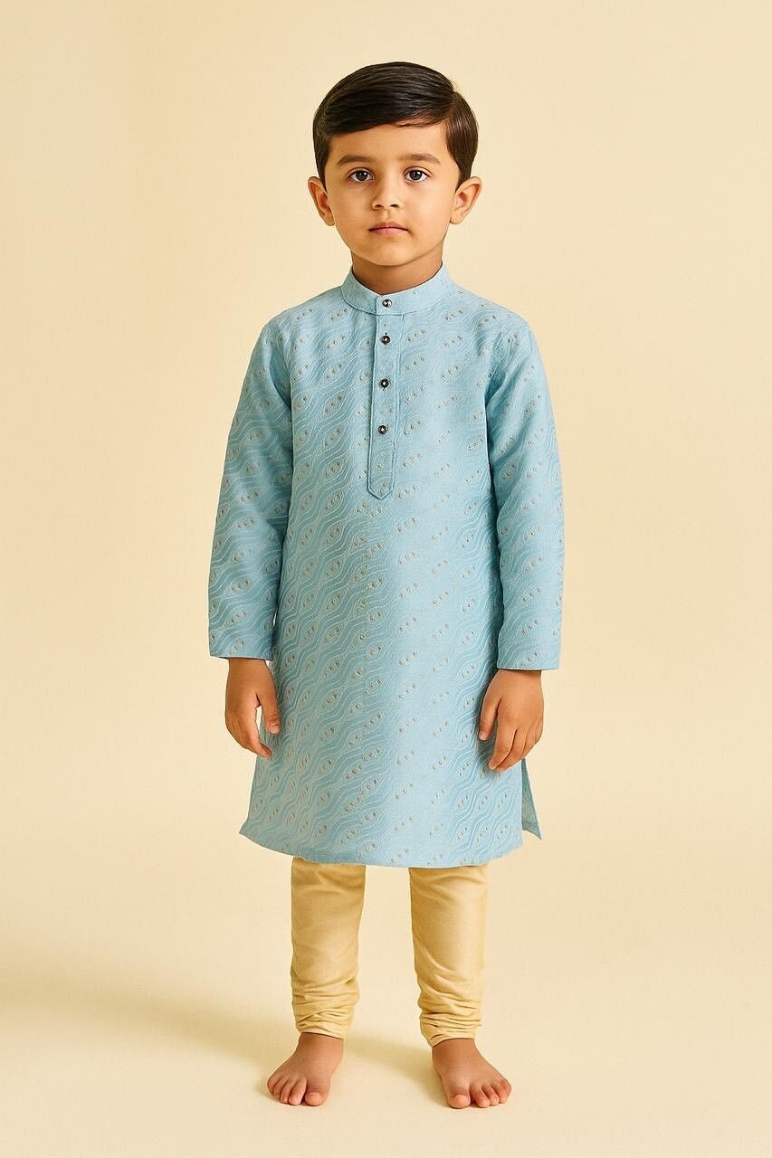 woof clothing Men Jacquard Kurta Pyjama Set-picture-11
