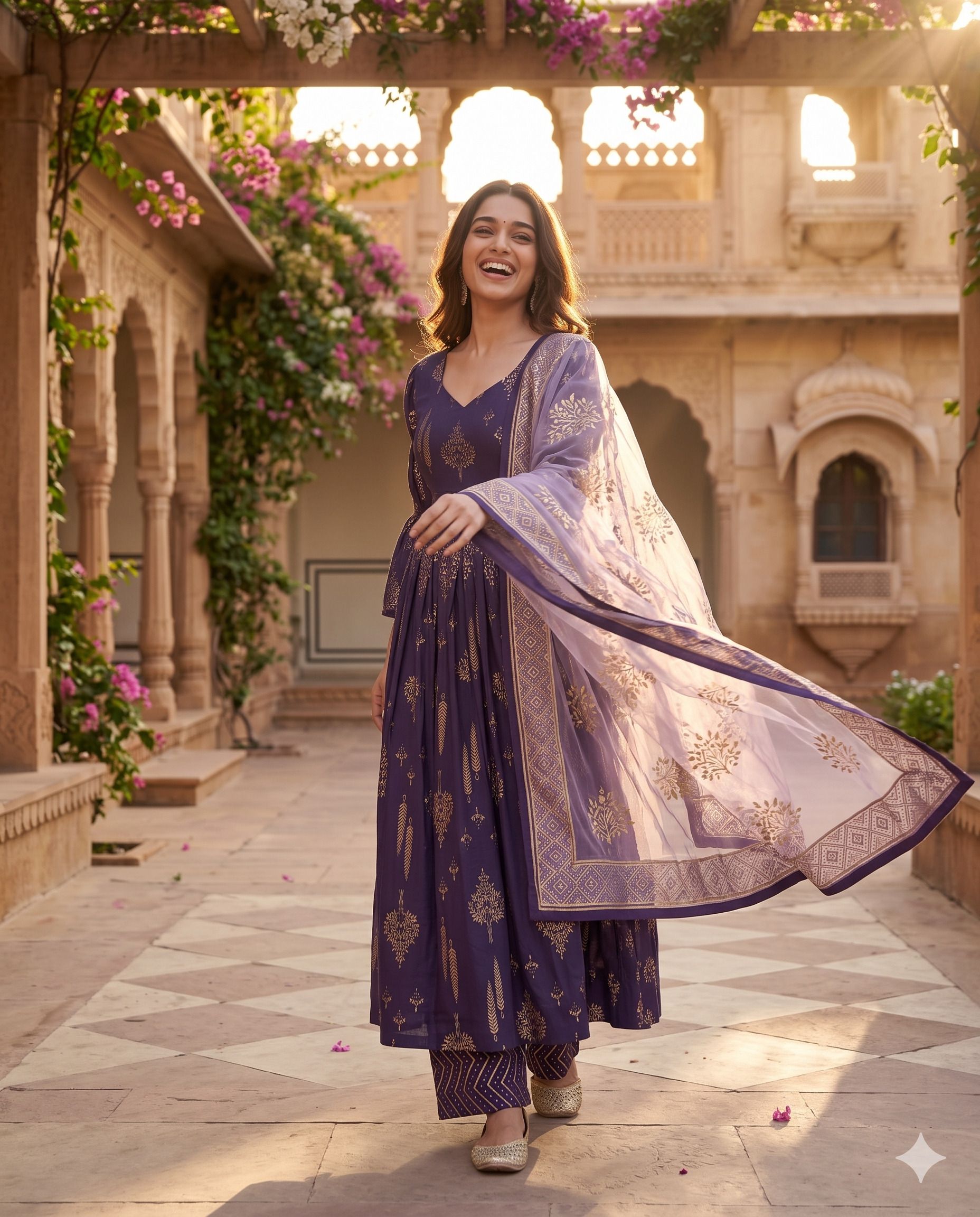nidhi's fashion Embroidered Silk Blend Stitched Anarkali Gown-picture-20