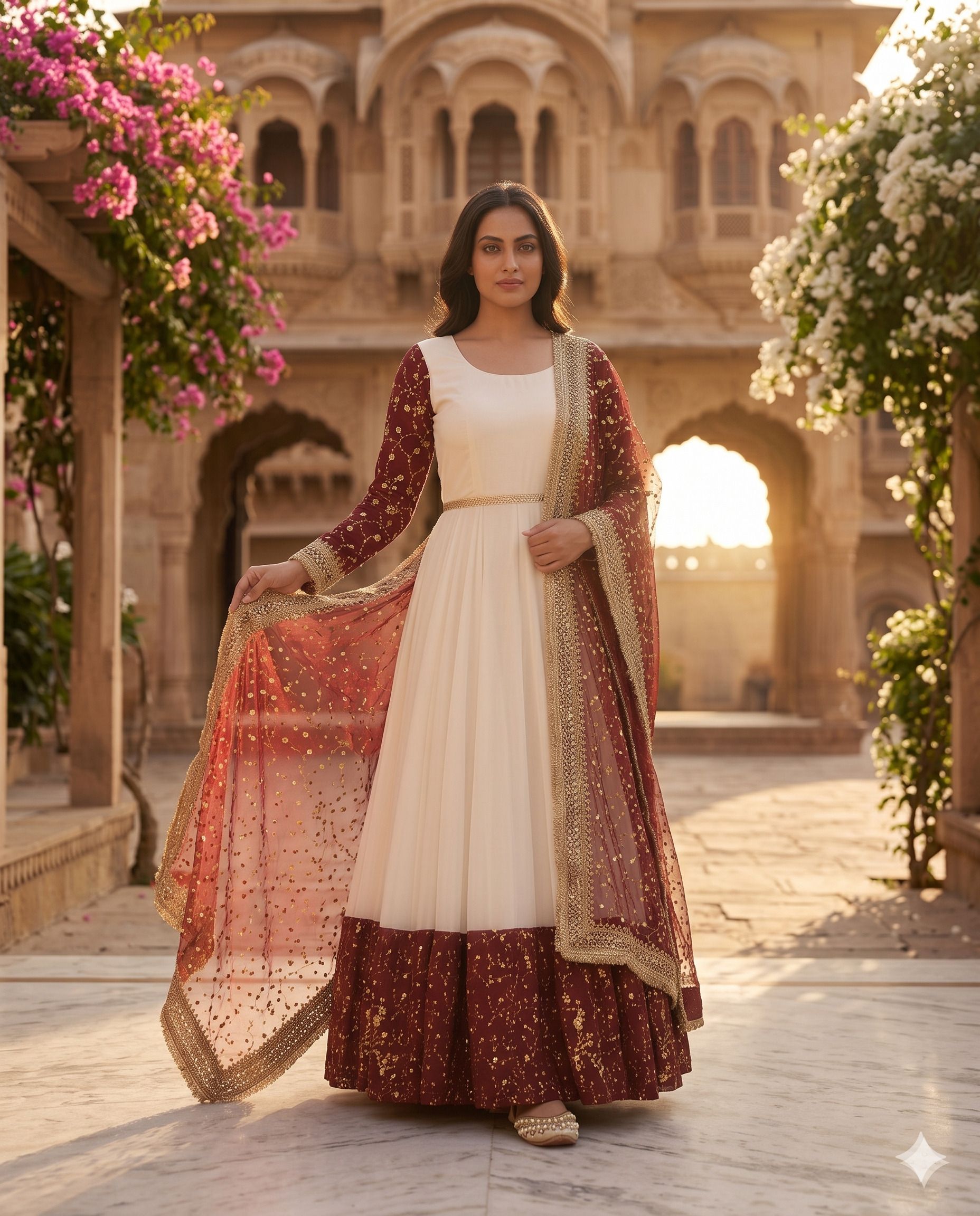ap fab Embroidered Silk Blend Stitched Anarkali Gown-picture-11