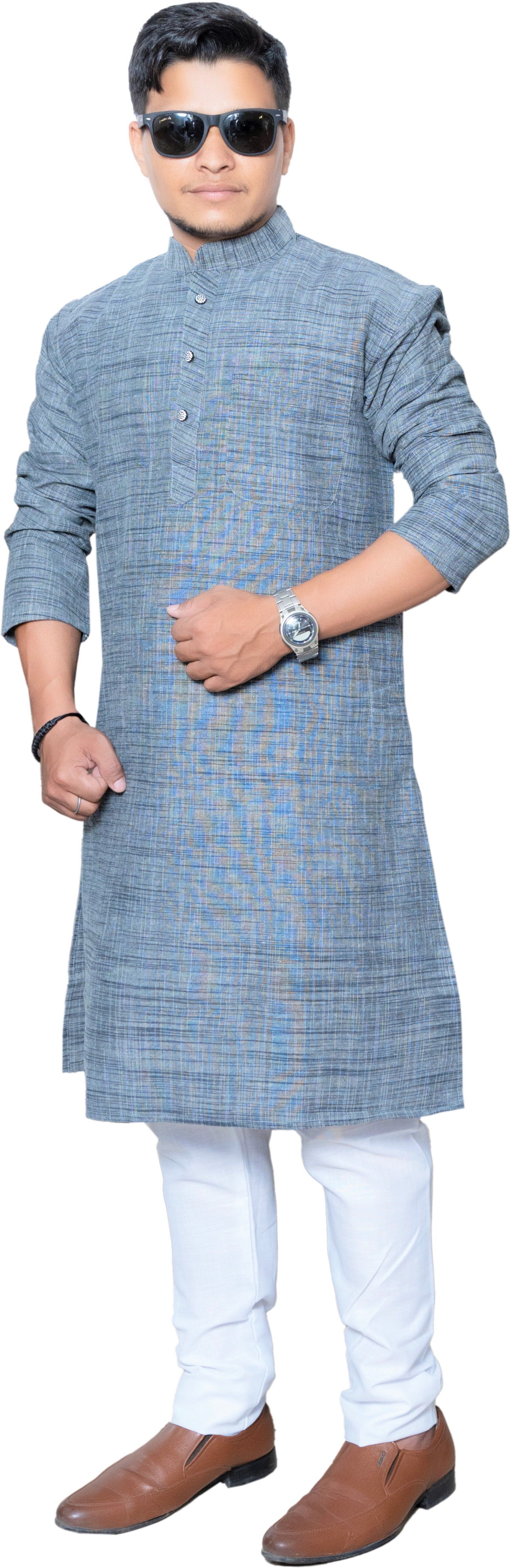 voniry Men Cotton Blend Kurta Pyjama Set-picture-23