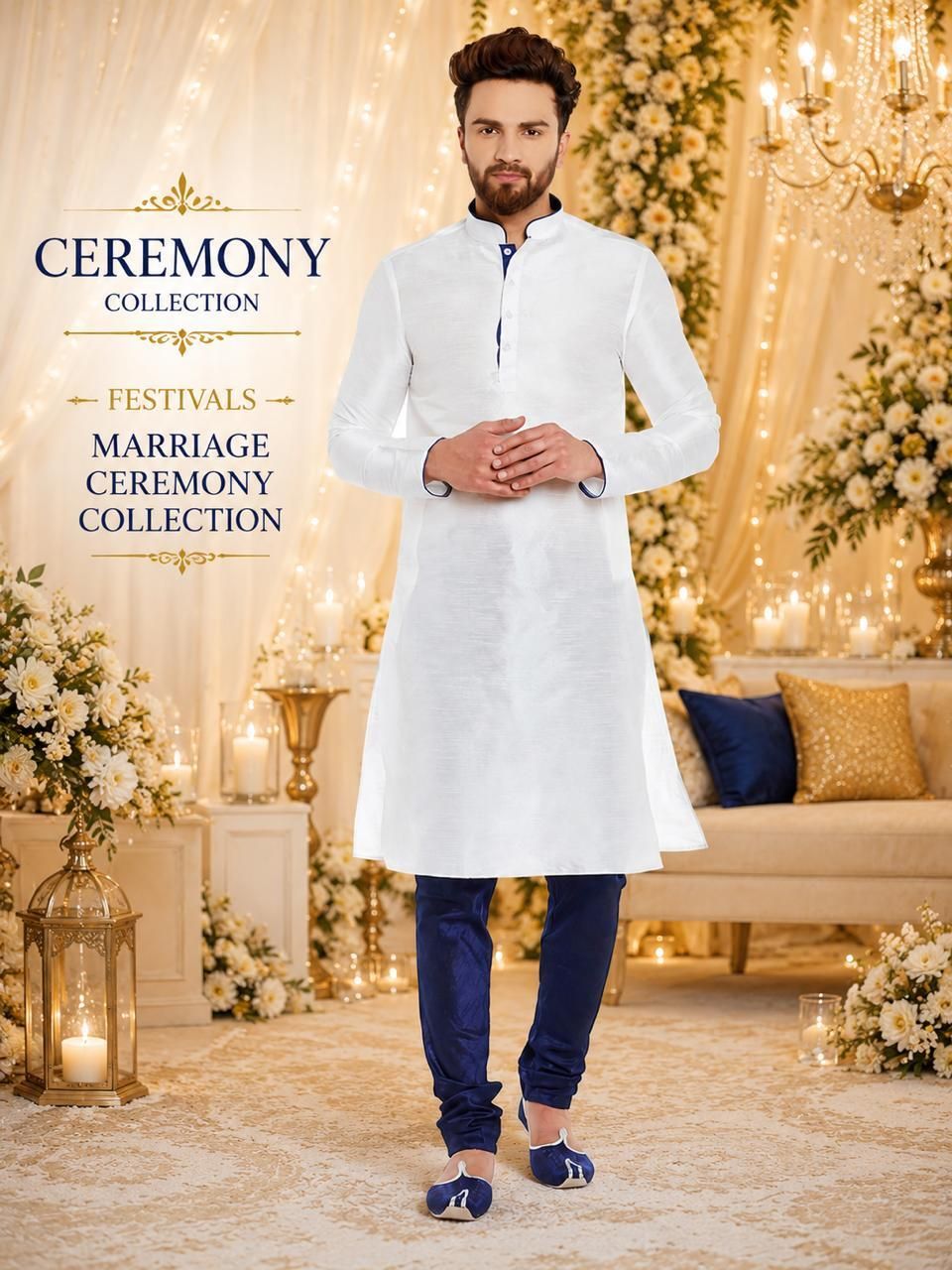 larwa Men Dupion Silk Kurta Pyjama Set-picture-12