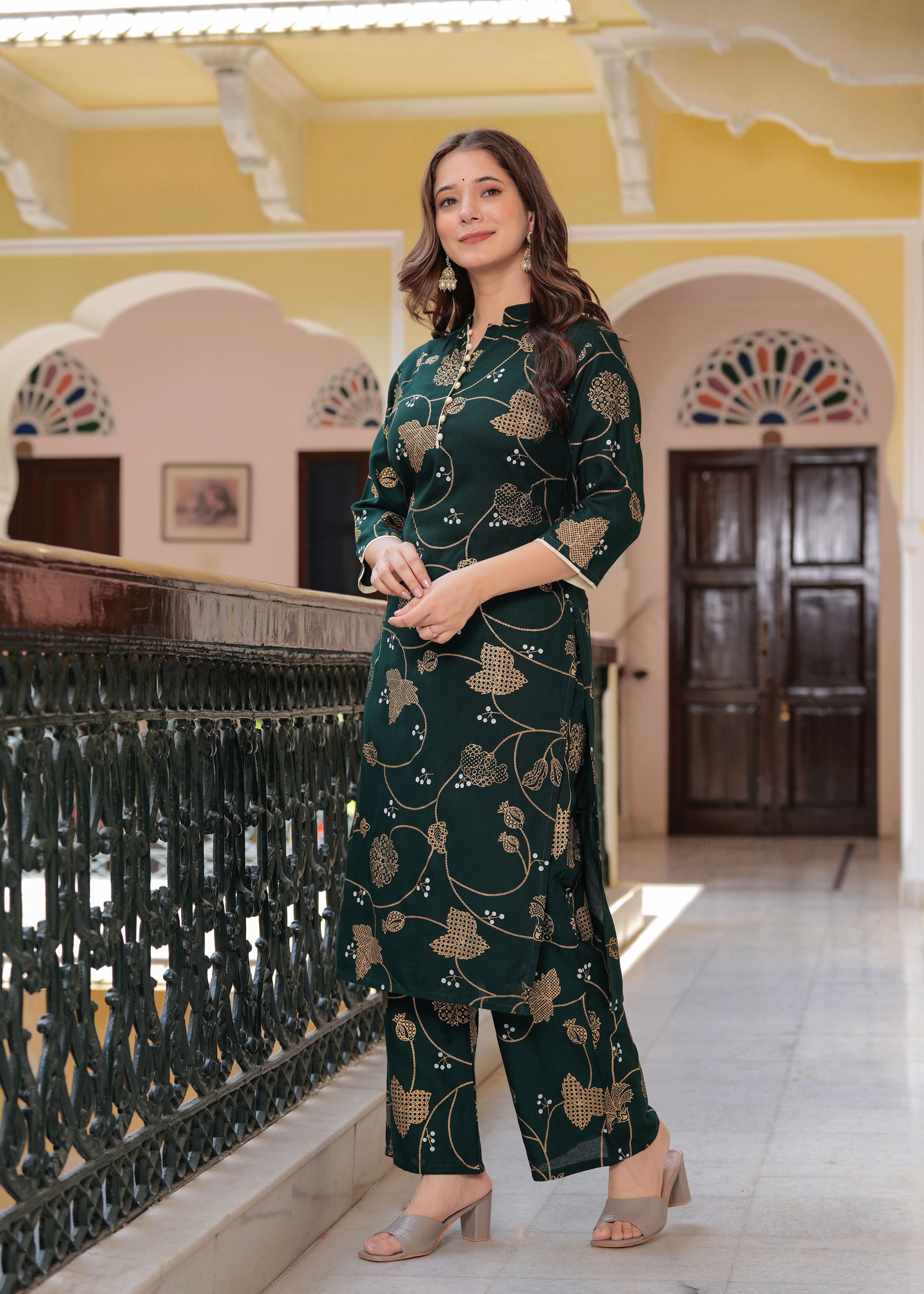Top Palazzos Co-ords Set with Coat-image-25