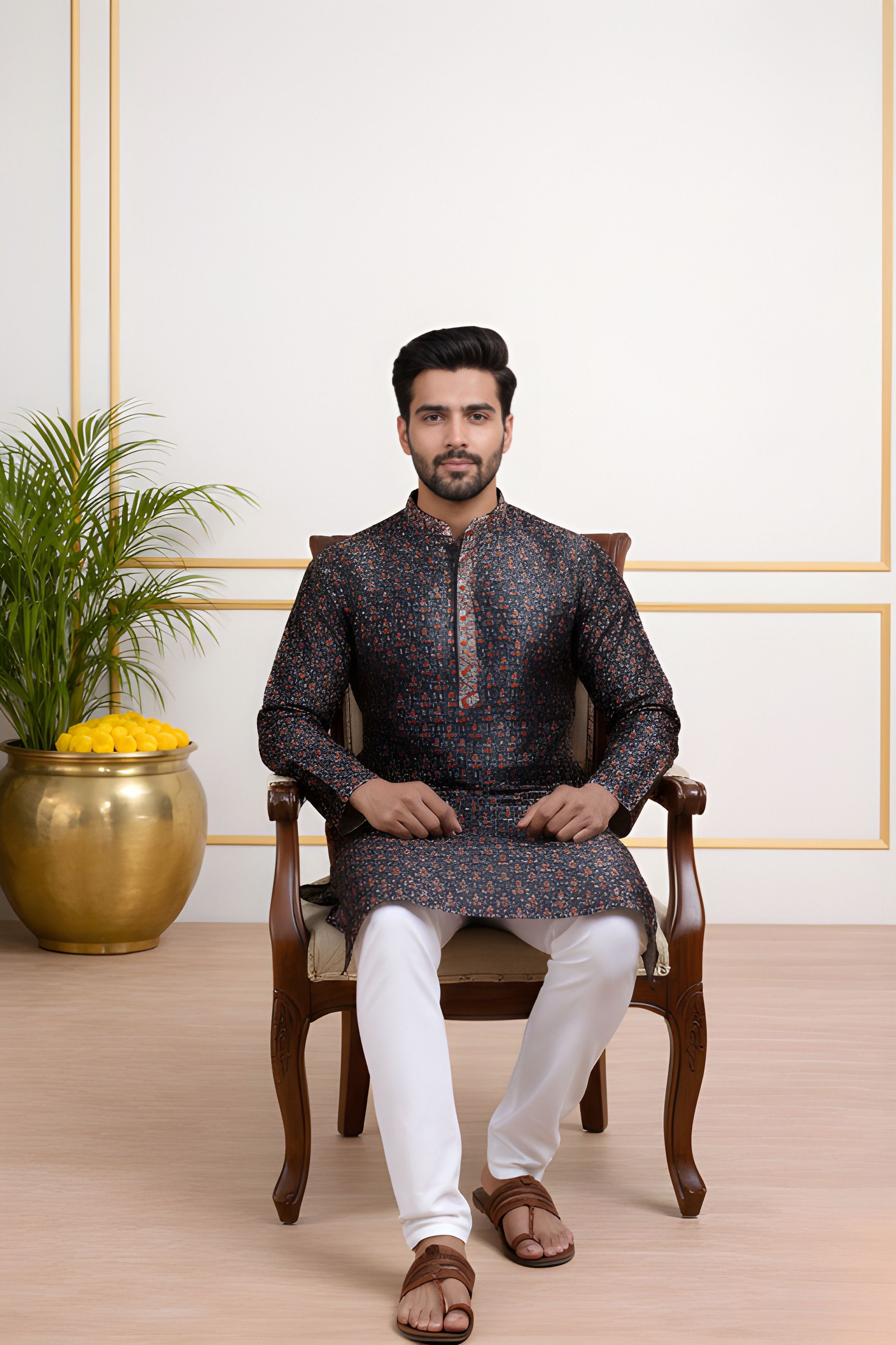 tattva Men Polyester Kurta Pyjama Set-picture-11