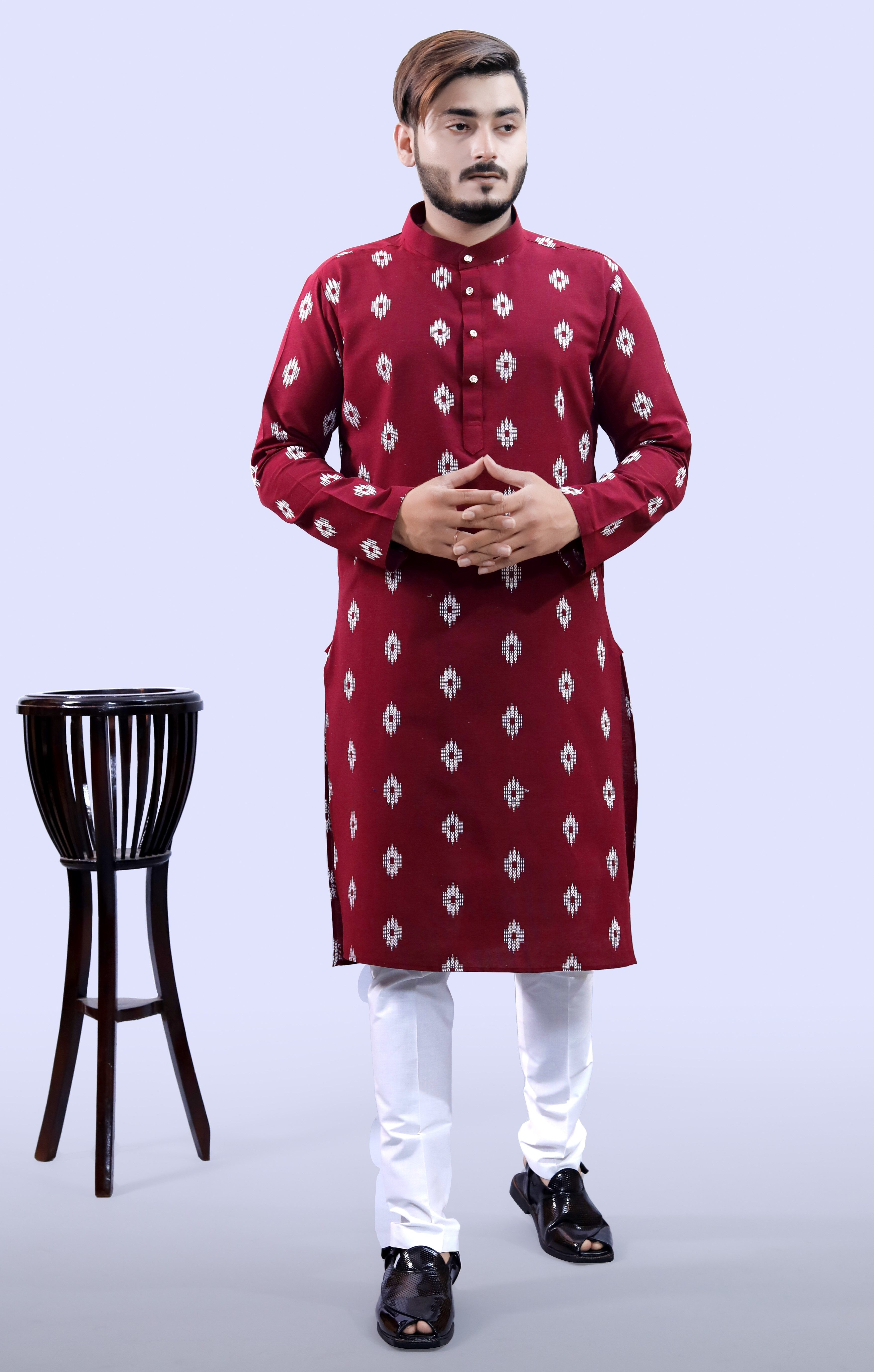 tibra collection Men Cotton Blend Kurta Pyjama Set-picture-12