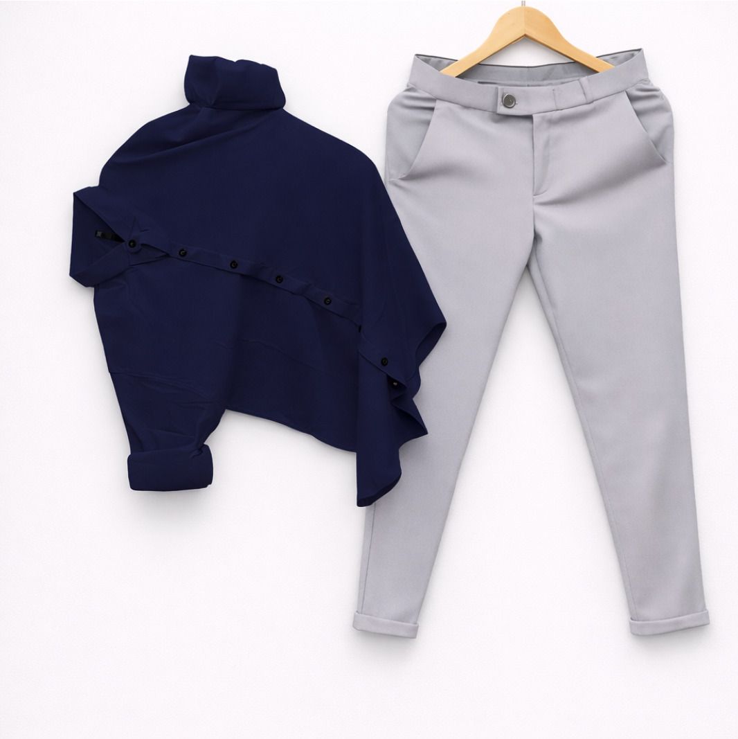 Men Cotton Blend Shirt Pant Set-image-14