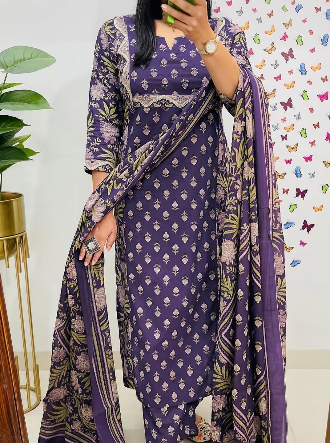 teo dori Women Viscose Rayon Kurti Pant Attached Dupatta Set-picture-10