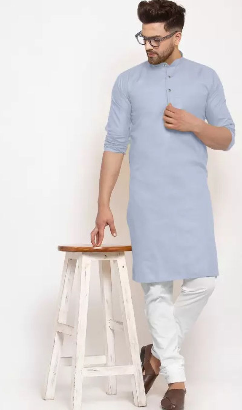 kanha creation Men Cotton Blend Kurta Pyjama Set-picture-19