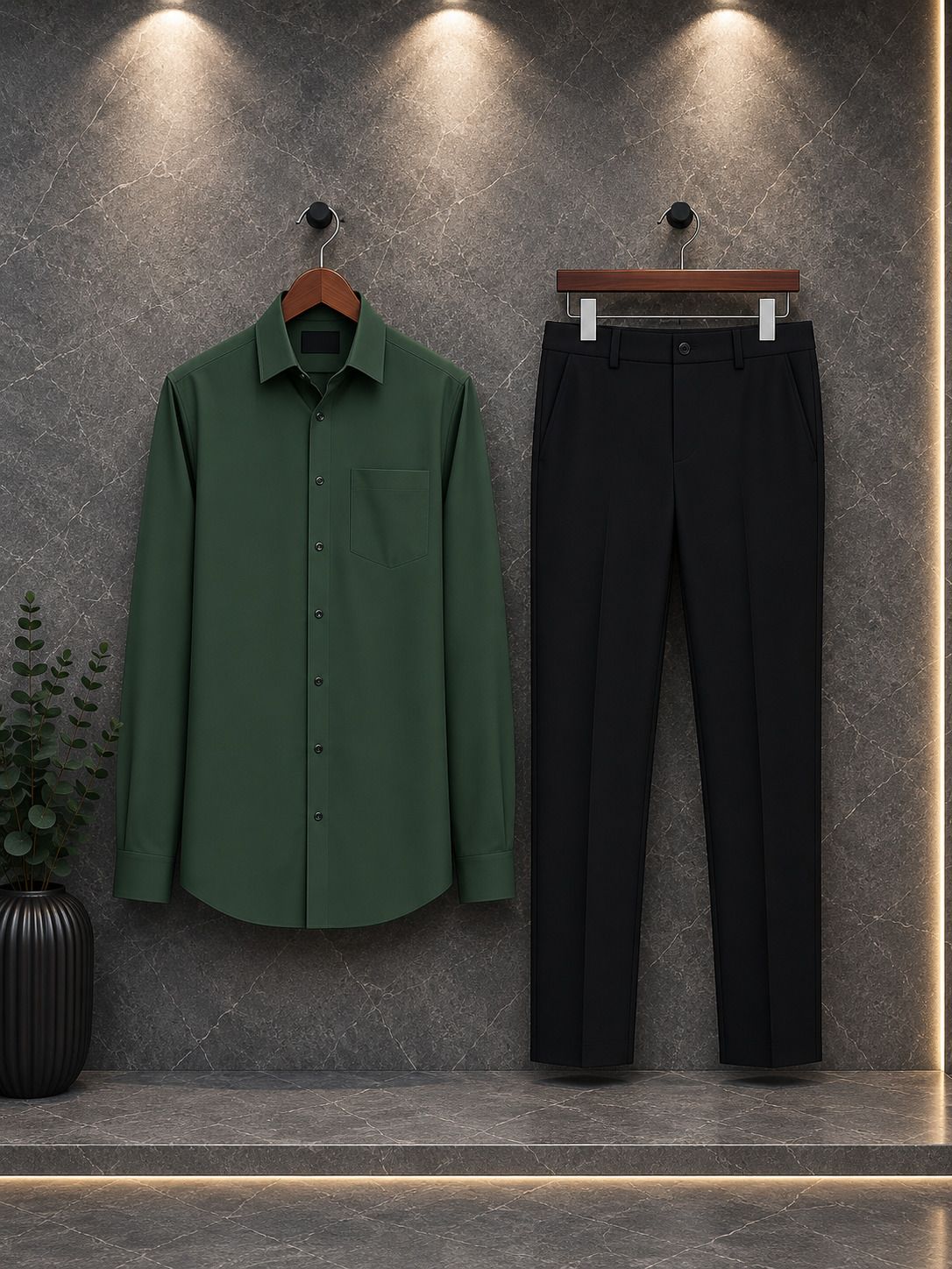 mahi enterprise Men Cotton Blend Shirt Pant Set-picture-12