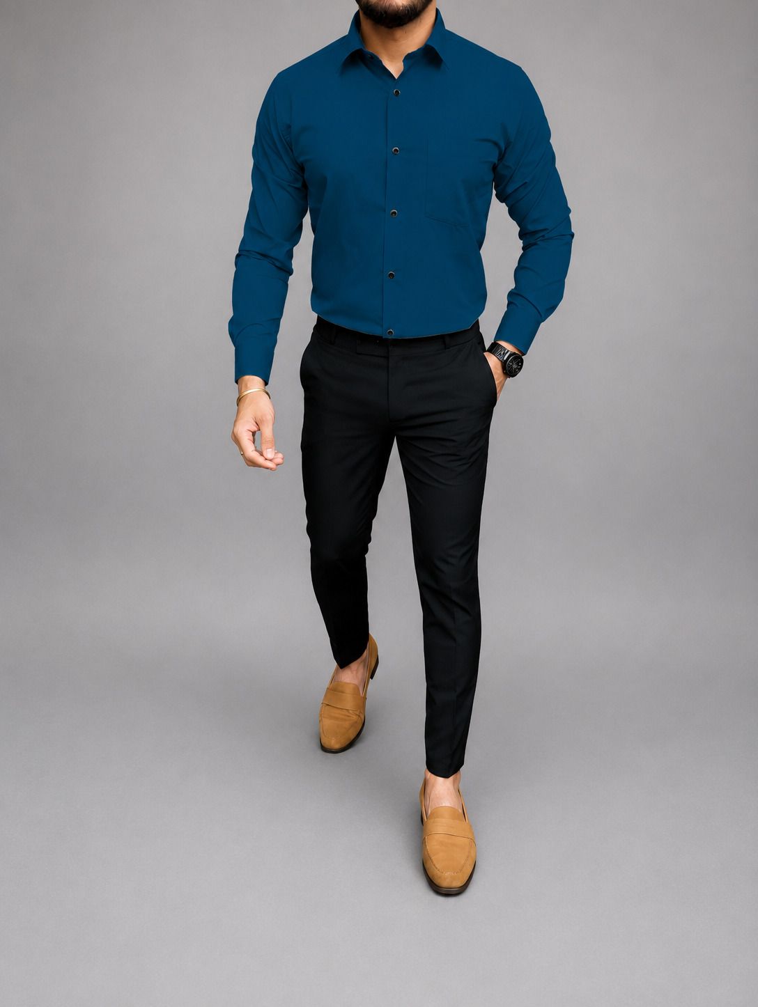 khodiyar fashion Men Cotton Blend Shirt Pant Set-picture-40