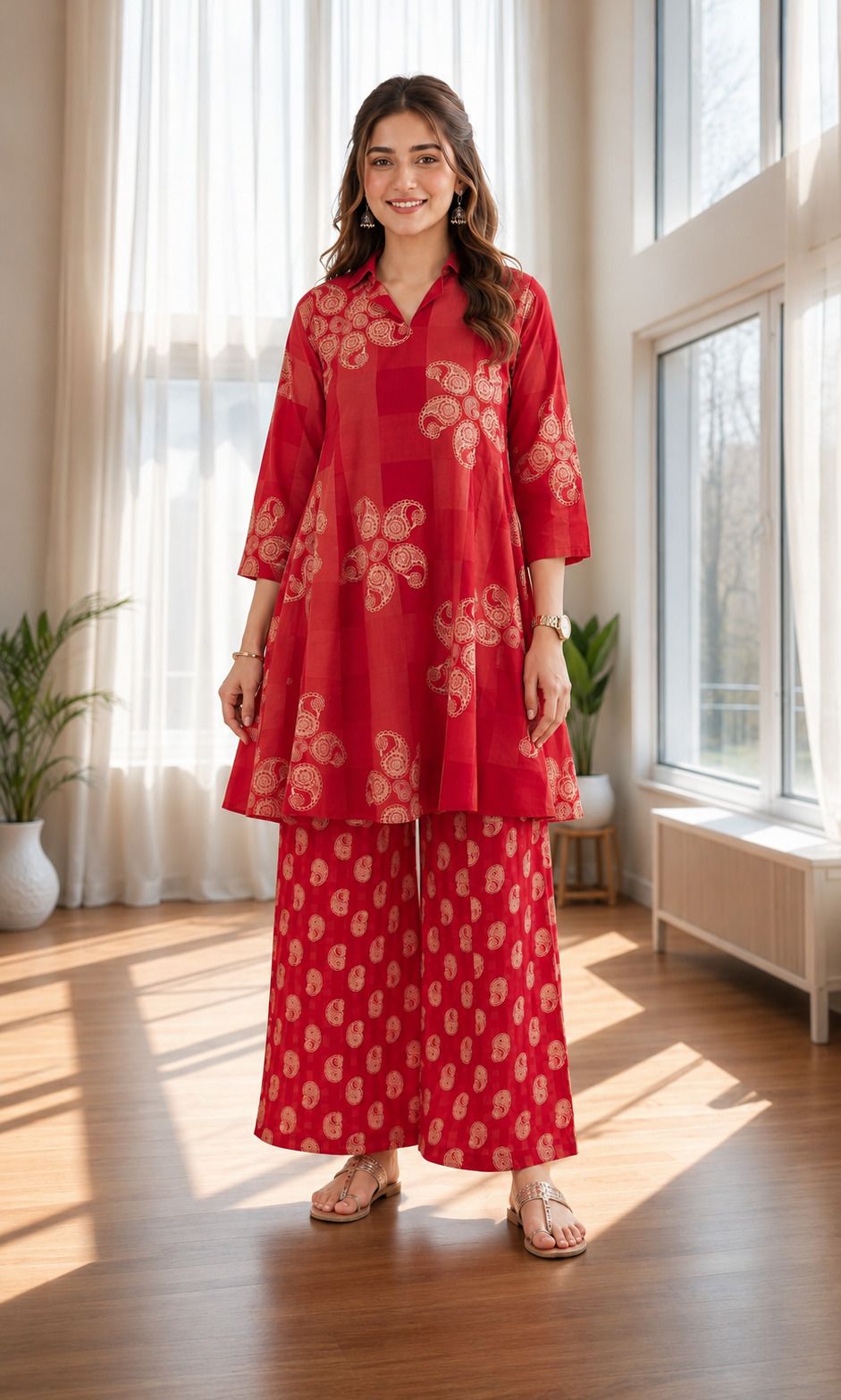mokosh Women Pure Cotton Kurta Palazzo Set-picture-20