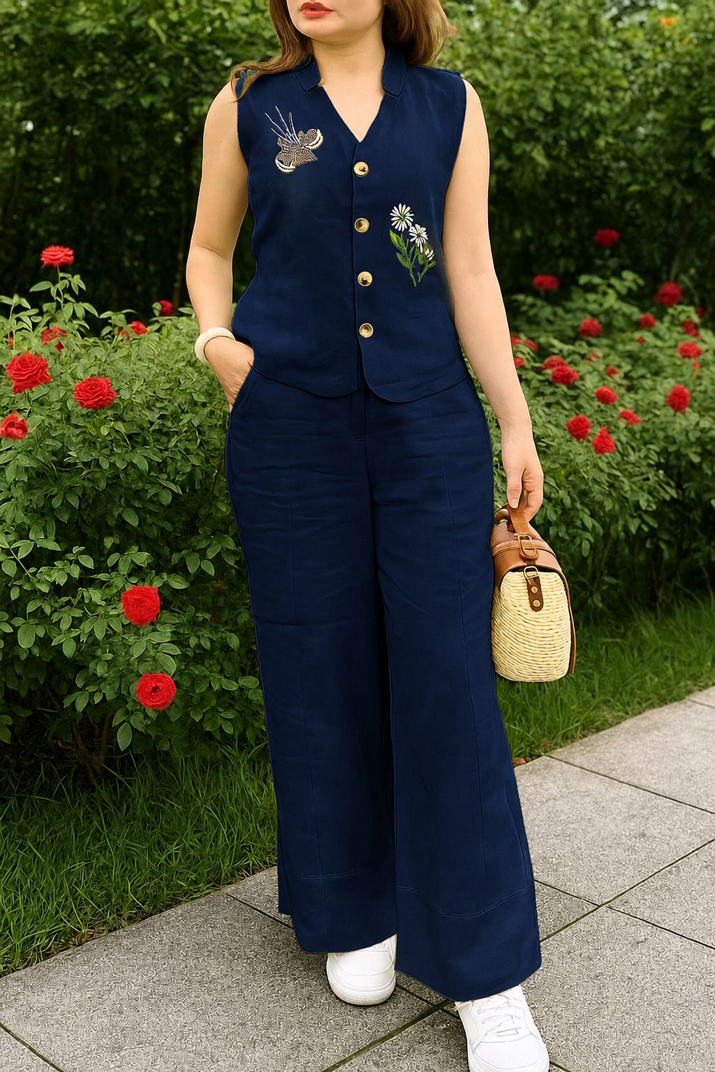 Women Pure Cotton Kurti Pant Set-image-11