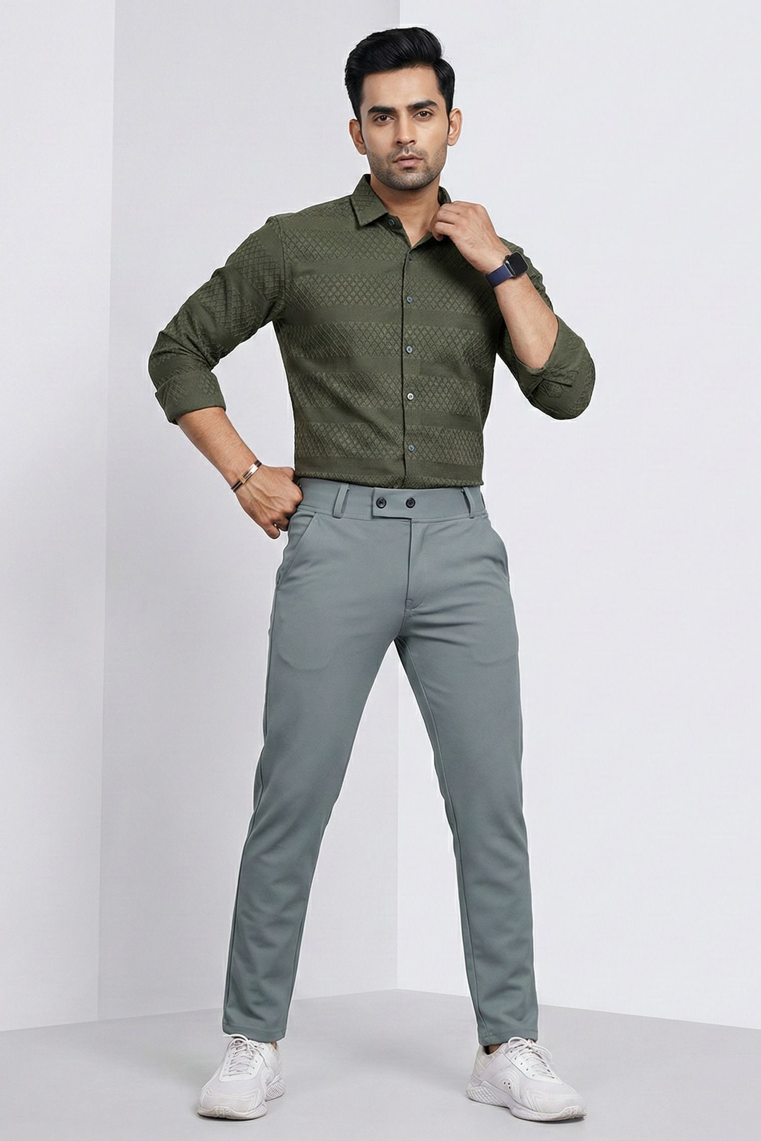 gc fab Men Cotton Blend Shirt Pant Set-picture-11