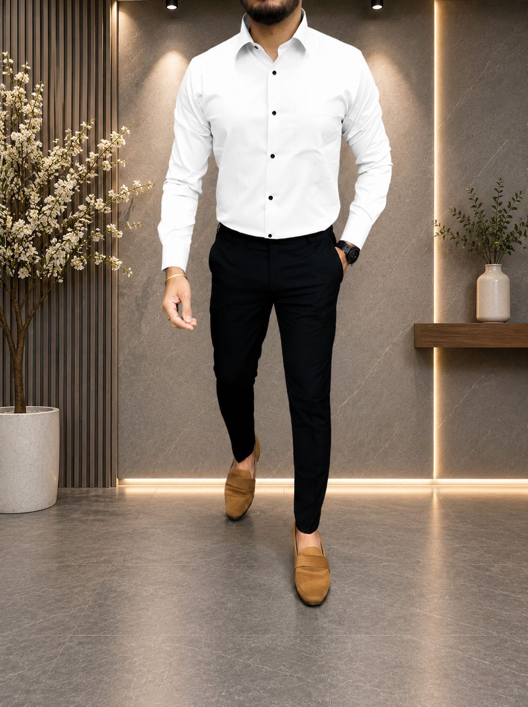 khodiyar fashion Men Cotton Blend Shirt Pant Set-picture-25