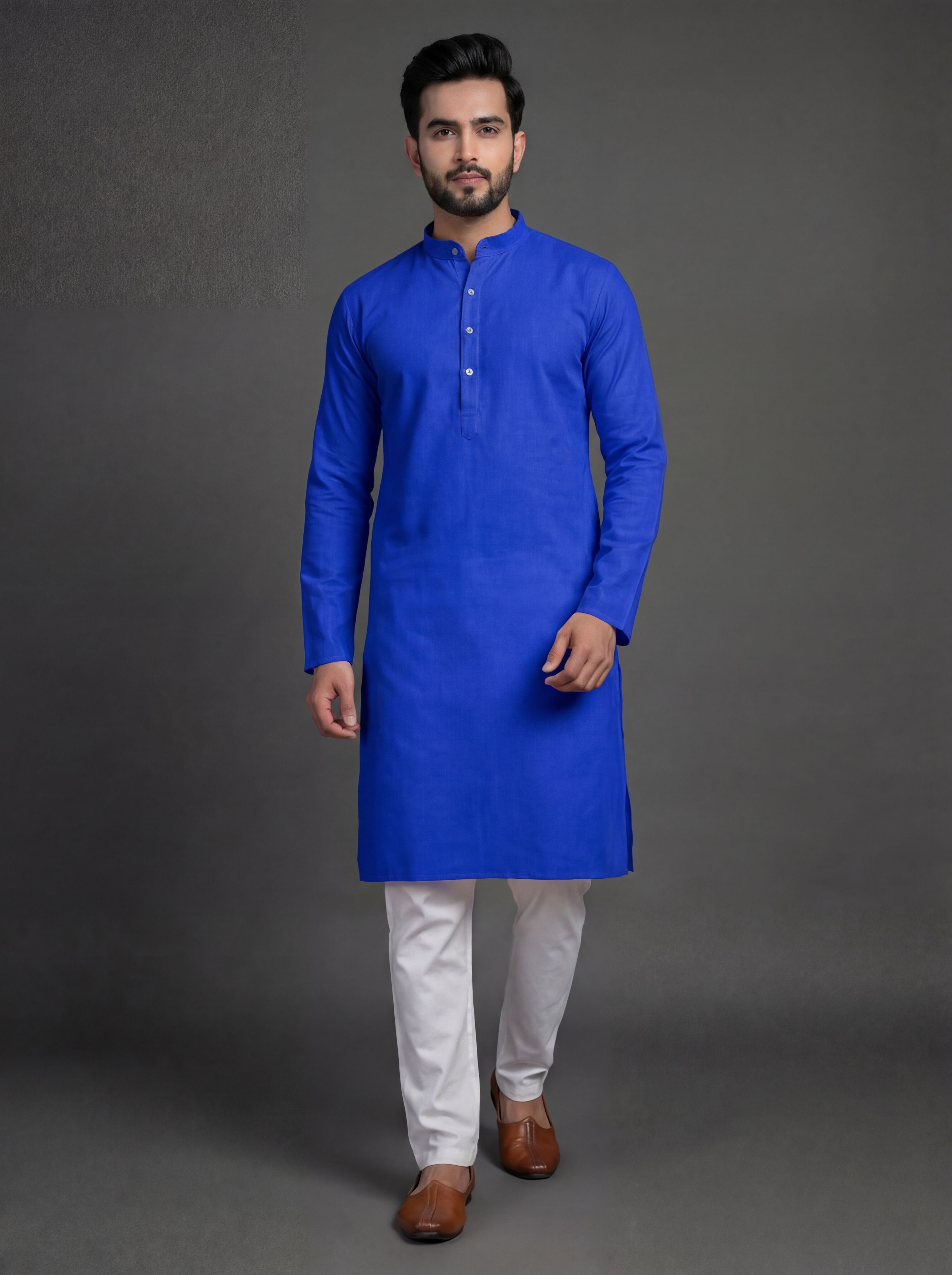 tibra collection Men Solid Cotton Blend Straight Kurta-picture-16