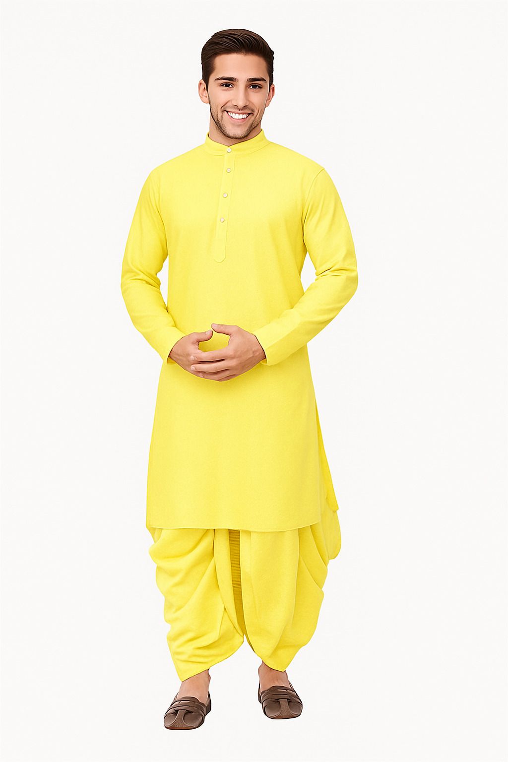 svatantra Men Cotton Blend Kurta Dhoti Set-picture-15