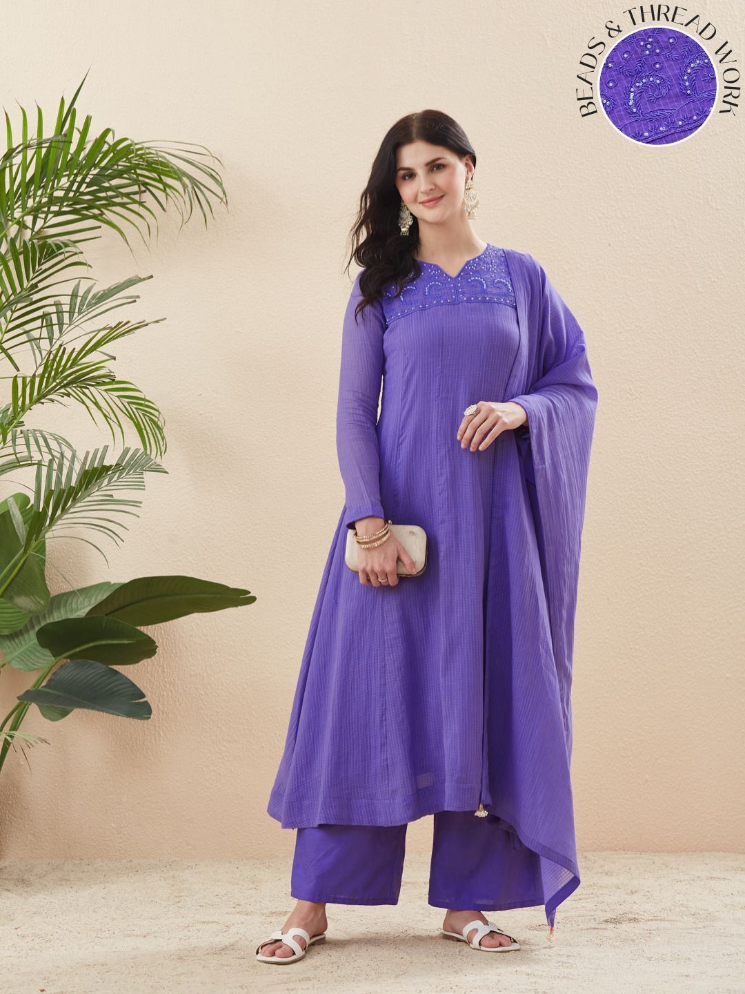mokosh Women Pure Cotton Kurta Palazzo Dupatta Set-picture-31