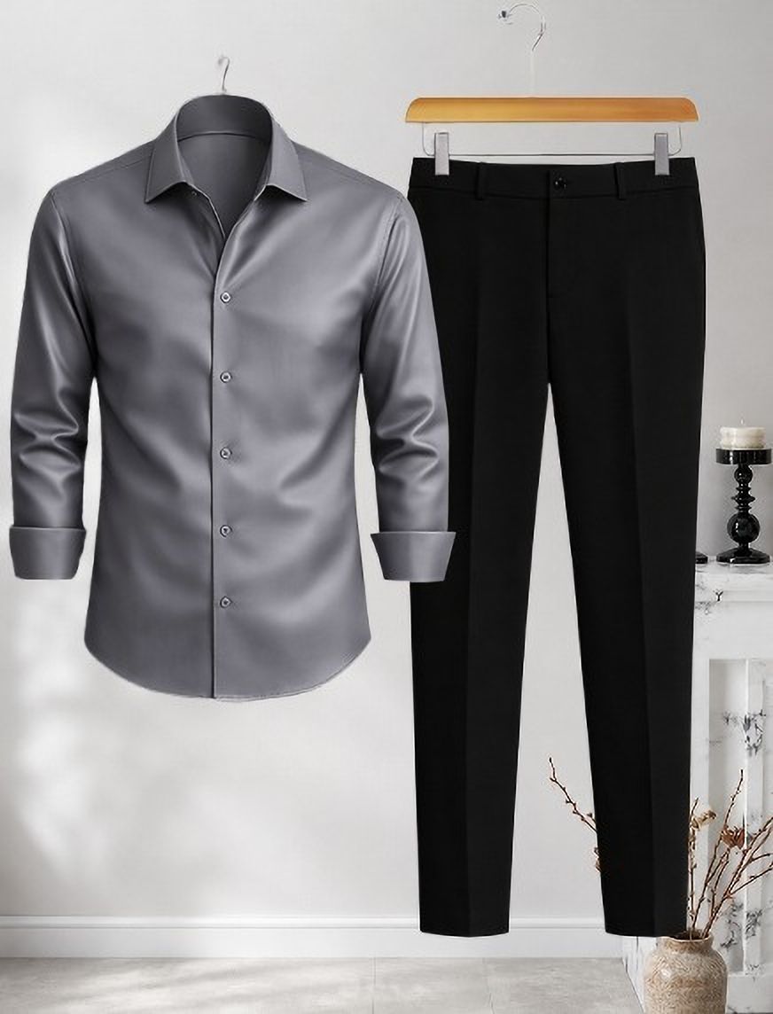 torontocn Men Satin Shirt Pant Set-picture-31
