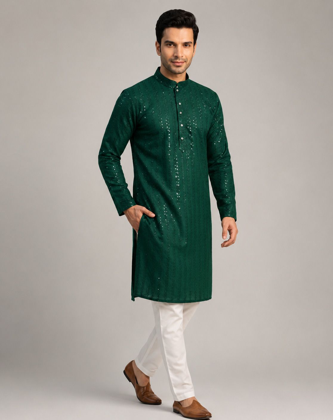 novella fits Men Cotton Blend Kurta Set-picture-28