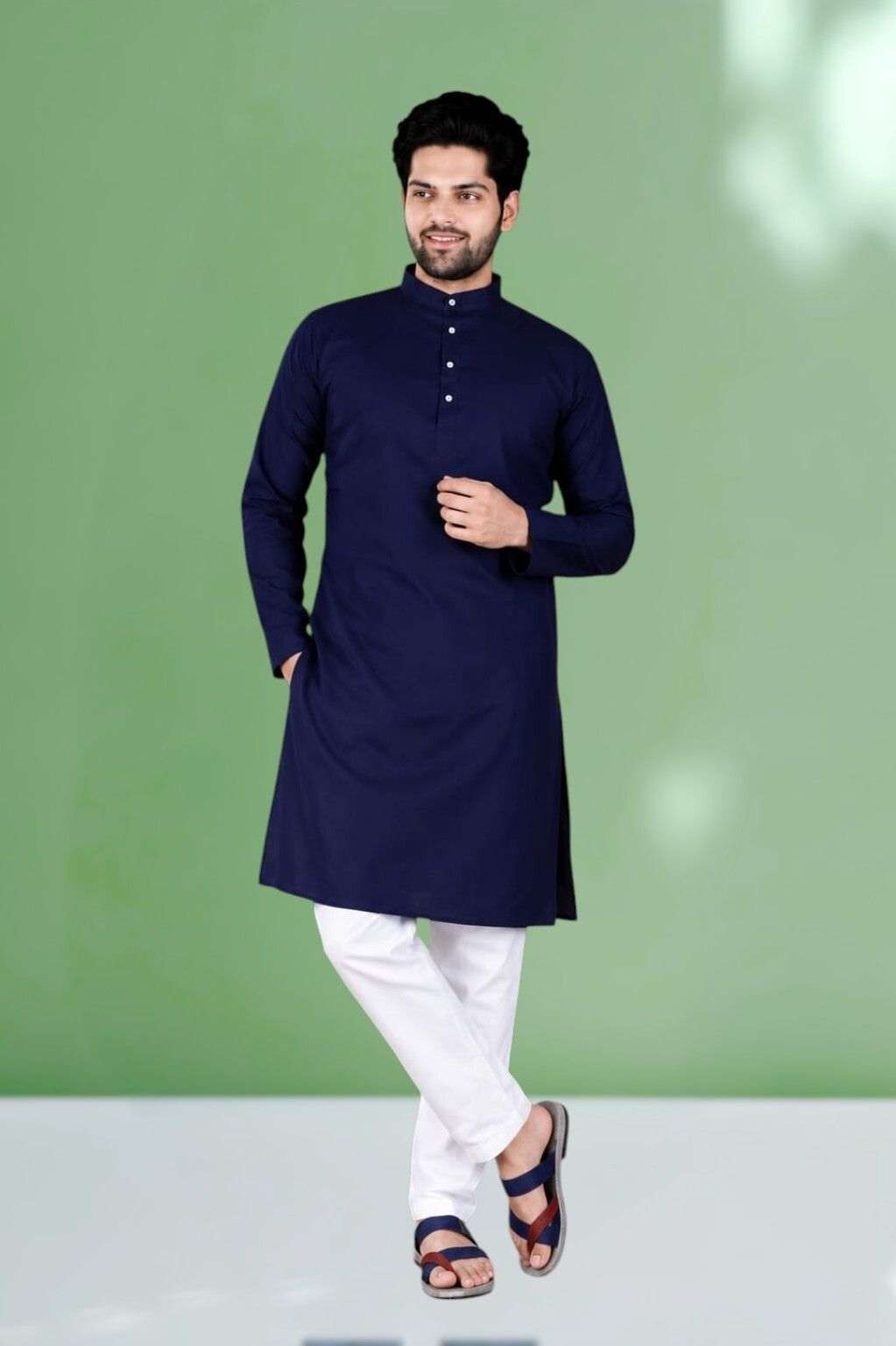 mehara garments Men Pure Cotton Kurta Pyjama Set-picture-41
