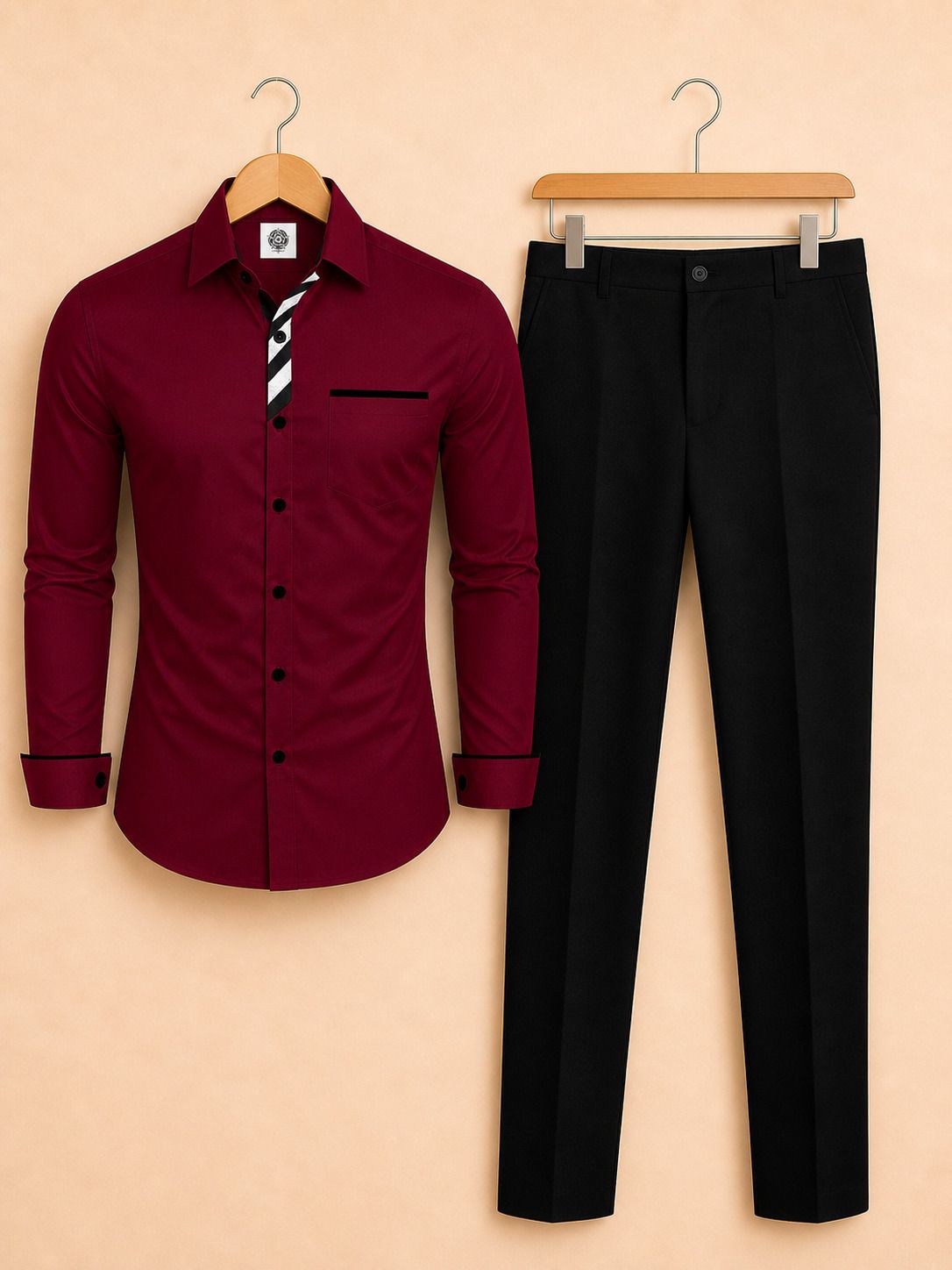 Men Cotton Blend Shirt Pant Set-image-25