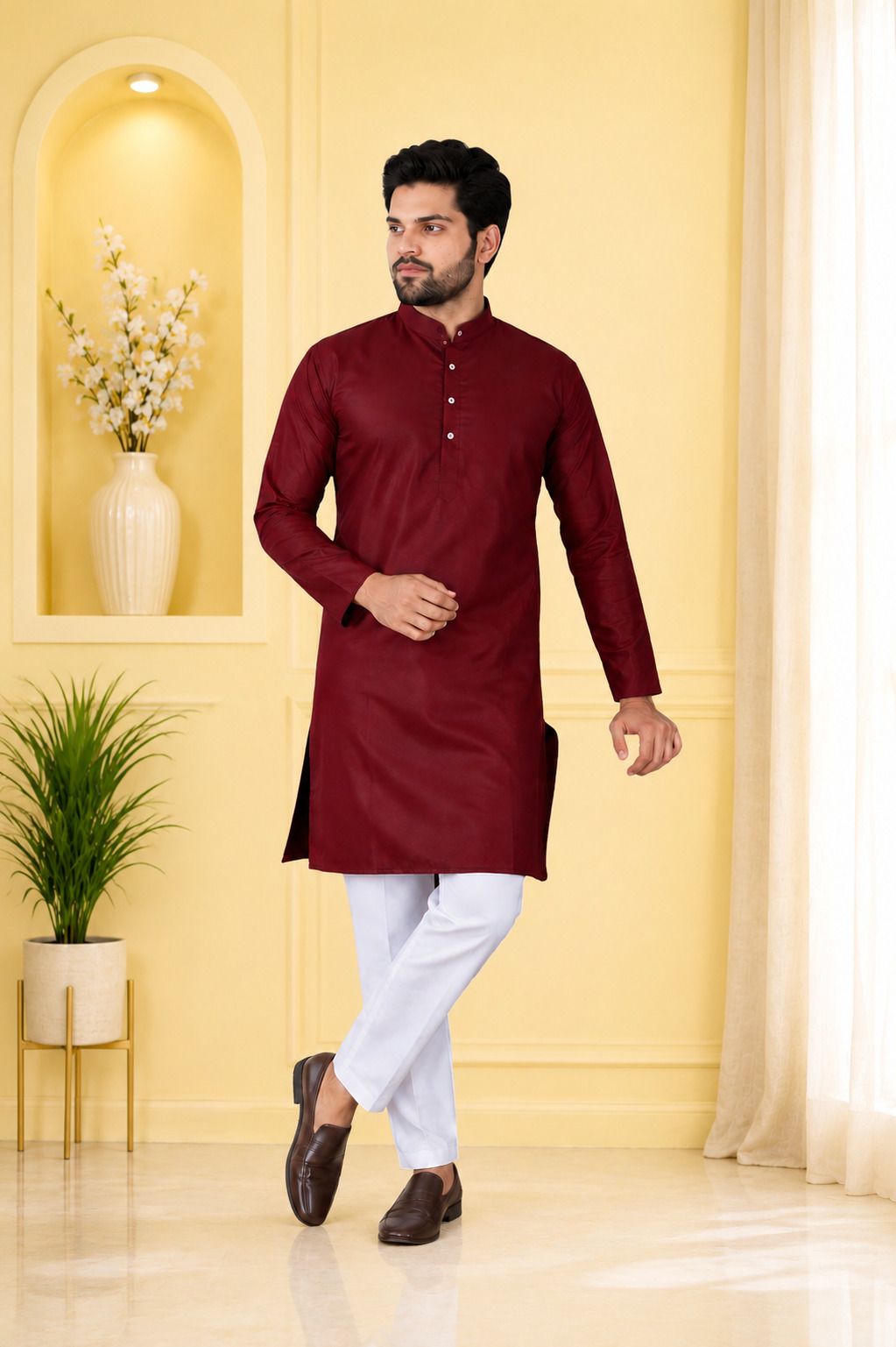 mehara garments Men Pure Cotton Kurta Pyjama Set-picture-19