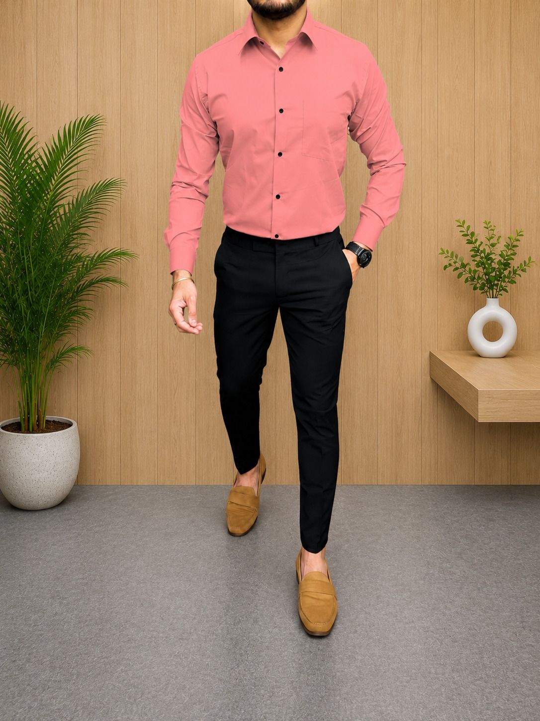 khodiyar fashion Men Cotton Blend Shirt Pant Set-picture-47