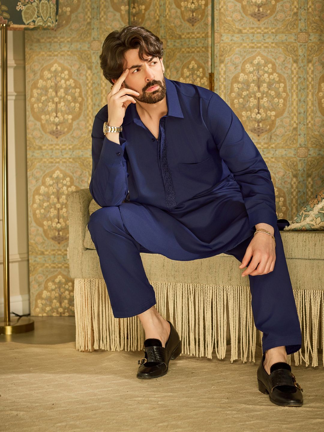 Men Cotton Blend Kurta Set-image-36