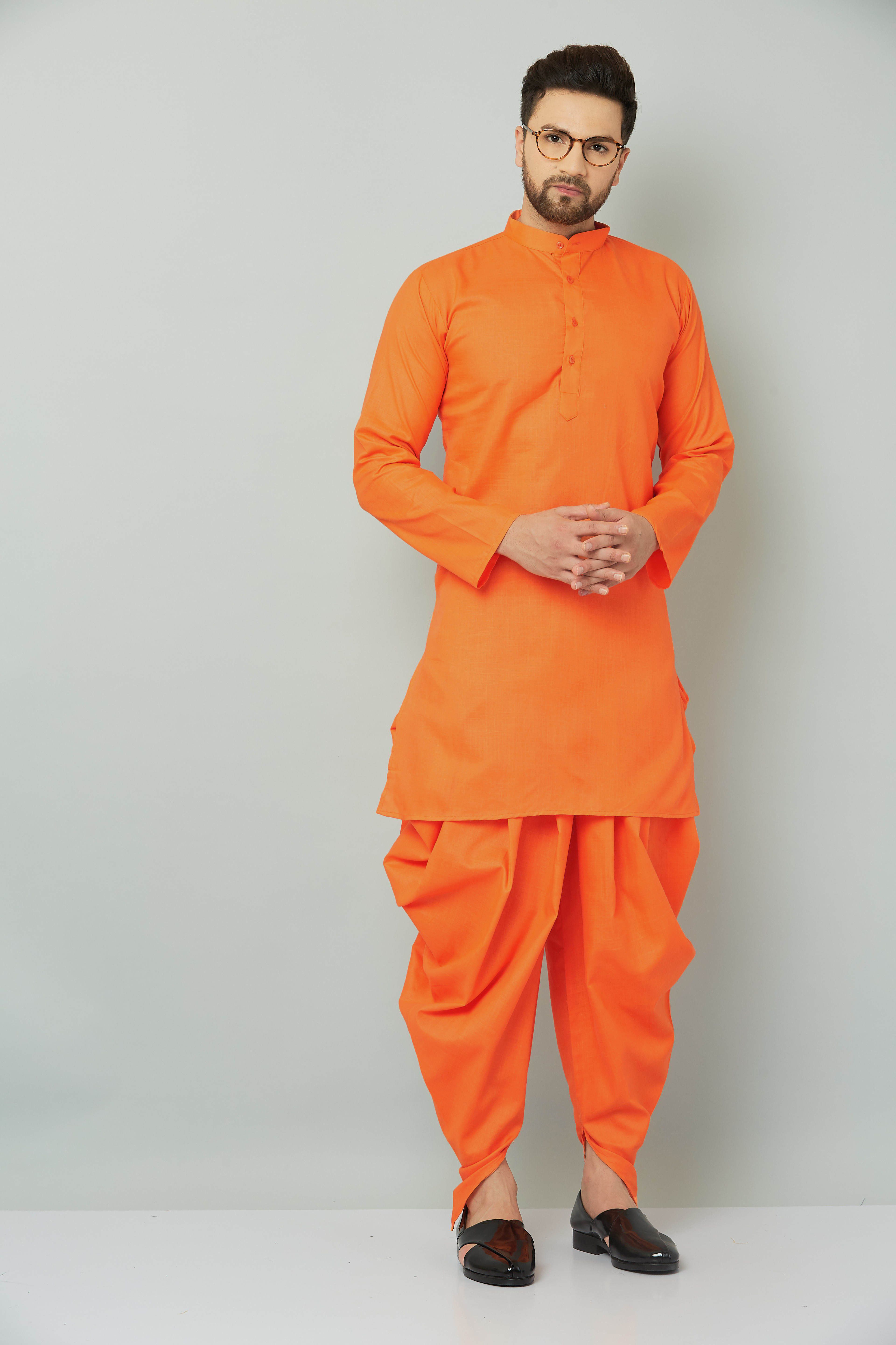 tsarina Men Cotton Blend Kurta Dhoti Pant Set-picture-29