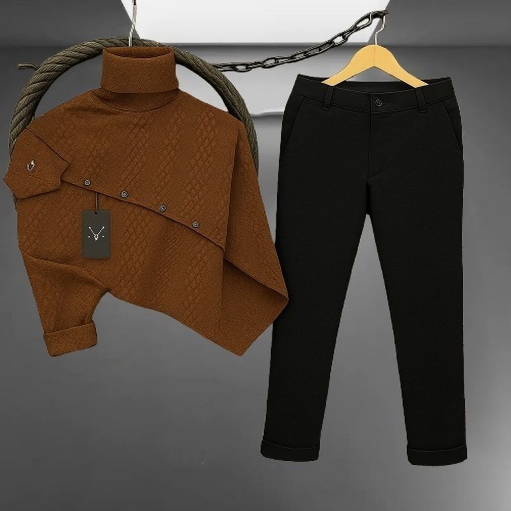black deer Men Cotton Blend Shirt Pant Set-picture-37