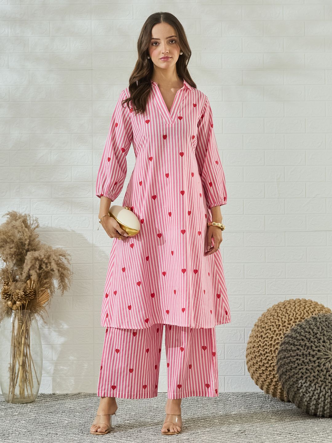 Women Pure Cotton Kurta Palazzo Set-image-36