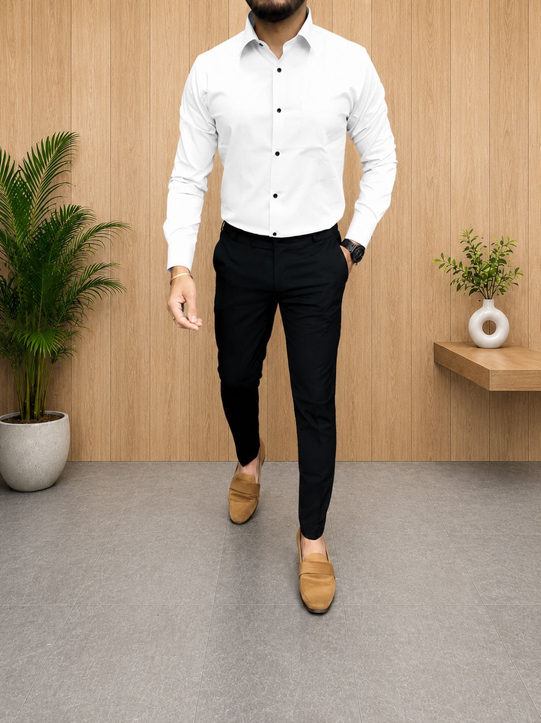 khodiyar fashion Men Cotton Blend Shirt Pant Set-picture-19