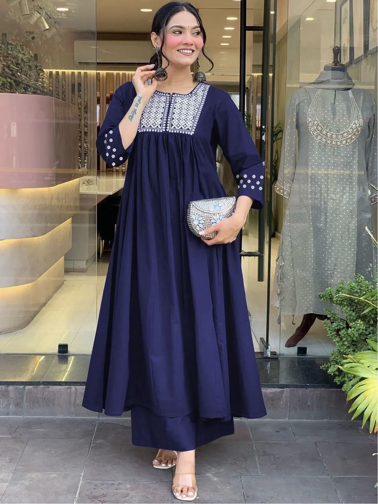 Women Viscose Rayon Kurta Pant Set-image-5
