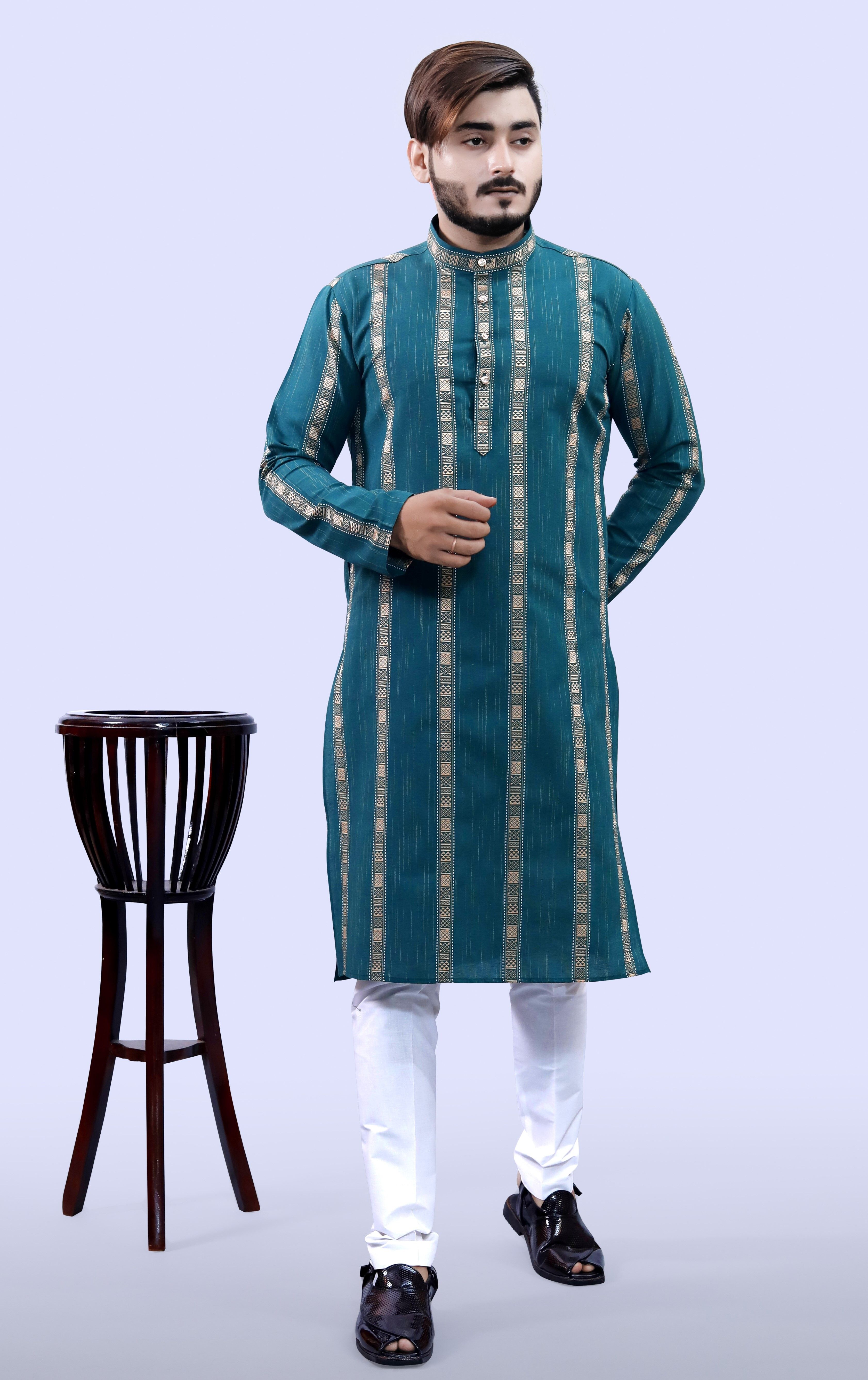 tibra collection Men Cotton Blend Kurta Pyjama Set-picture-24