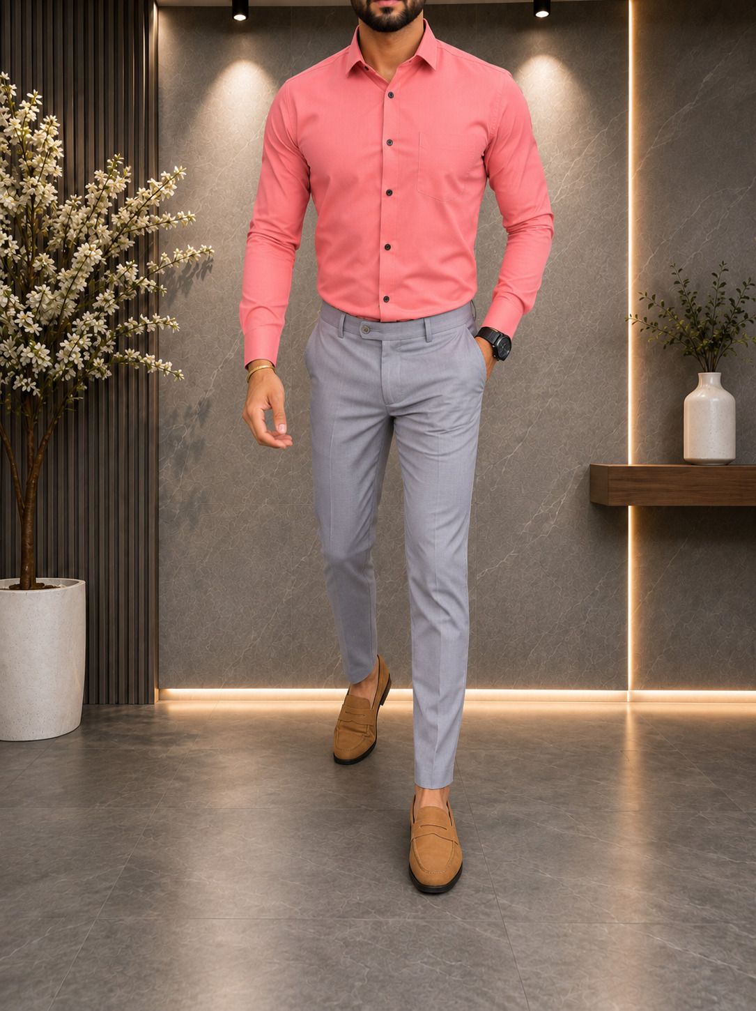 khodiyar fashion Men Cotton Blend Shirt Pant Set-picture-28