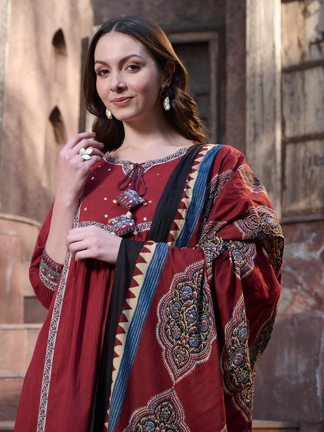 stylum Women Viscose Rayon Kurta Pant Dupatta Set-picture-49