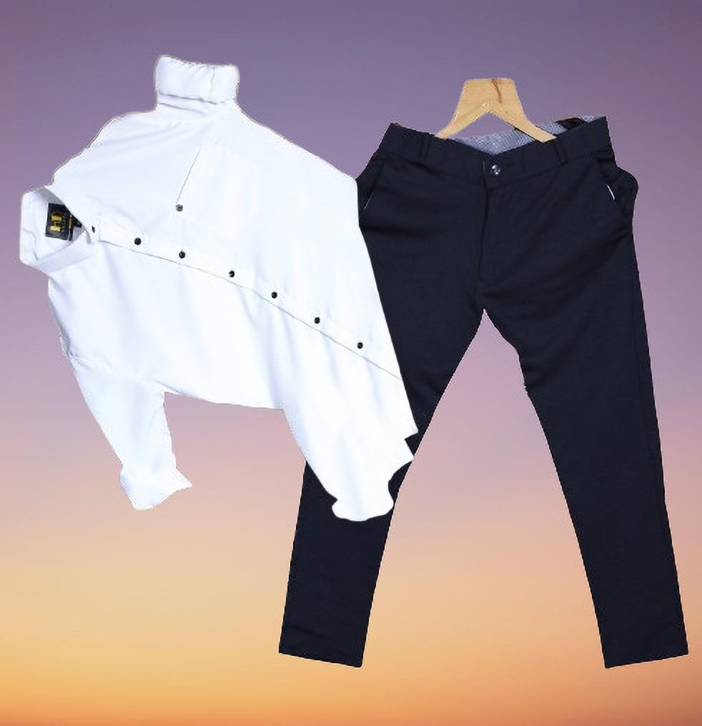 jumi enterprise Men Cotton Blend Shirt Pant Set-picture-25