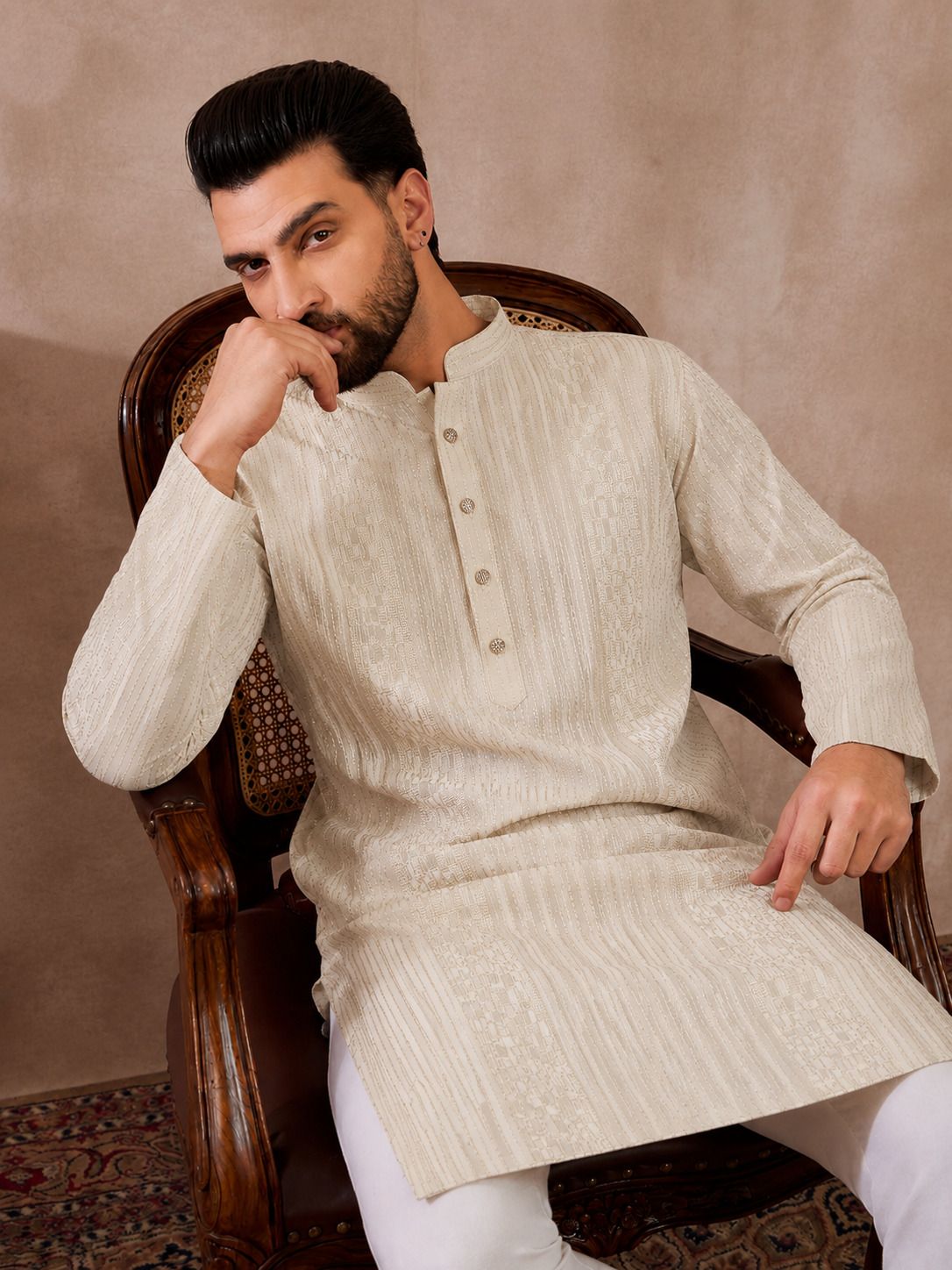 cellux Men Cotton Rayon Kurta Pyjama Set-picture-29
