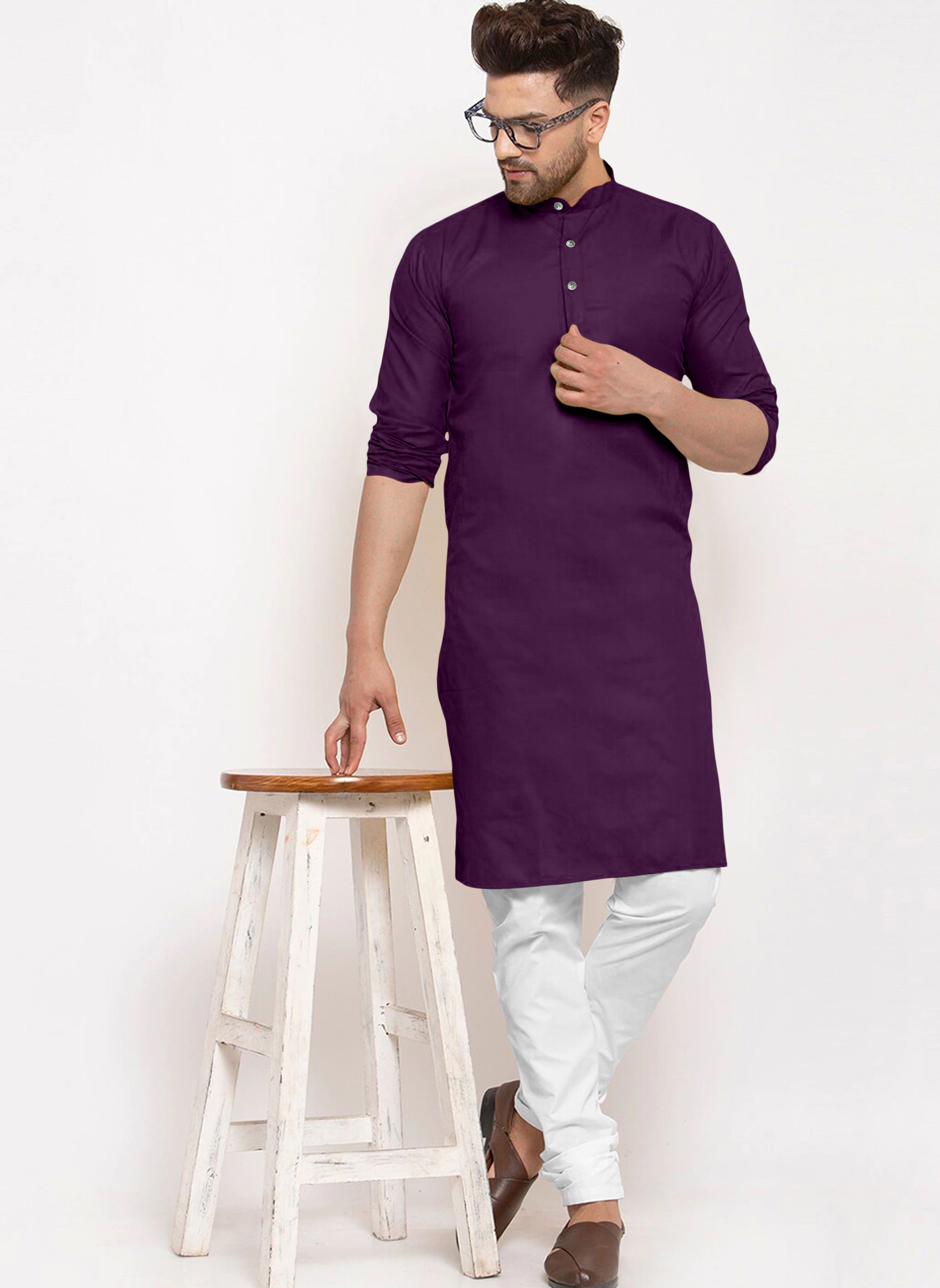 shivleela Men Pure Cotton Kurta Pyjama Set-picture-10