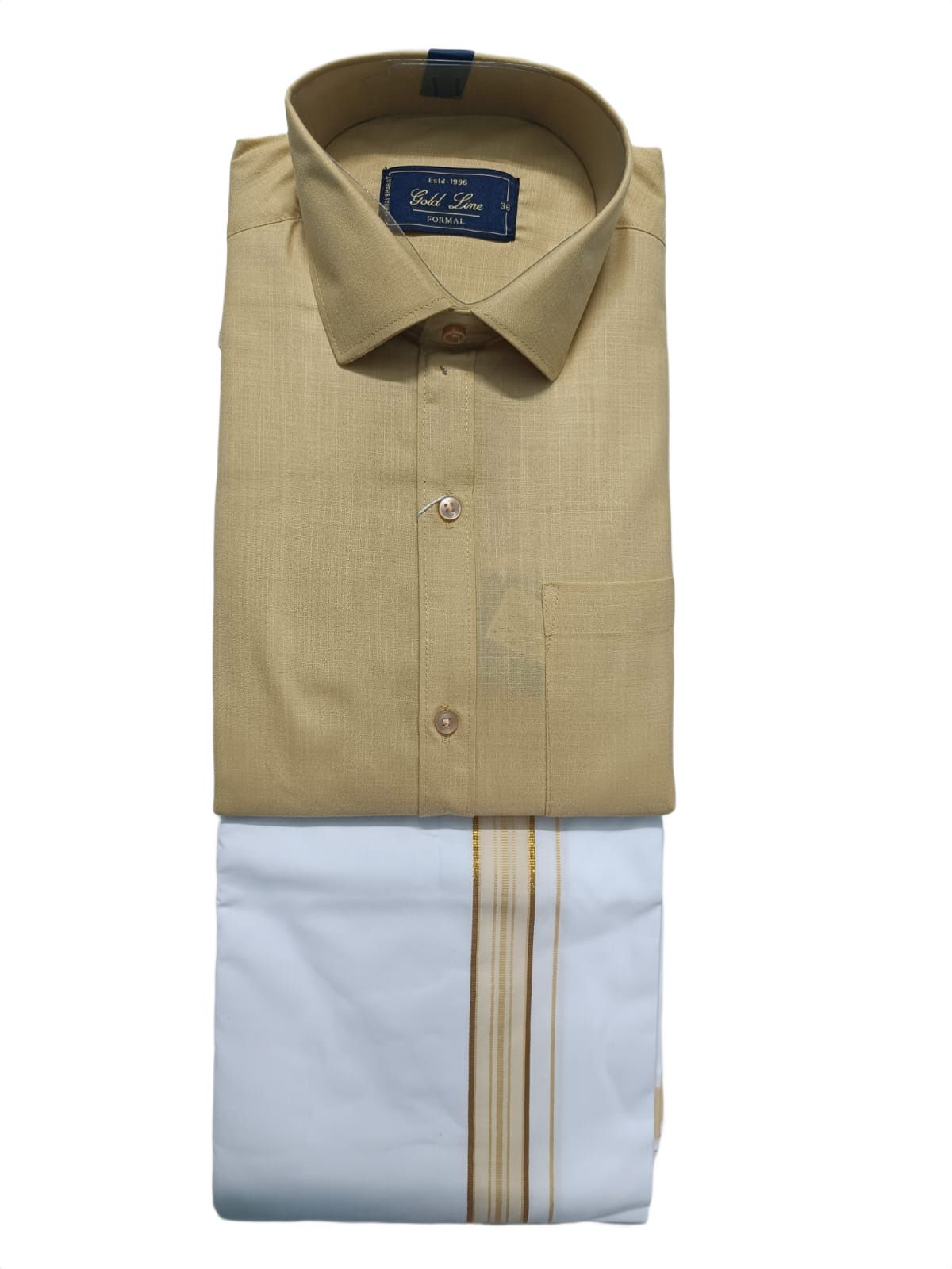 Men Pure Cotton Shirt Dhoti Set-image-22