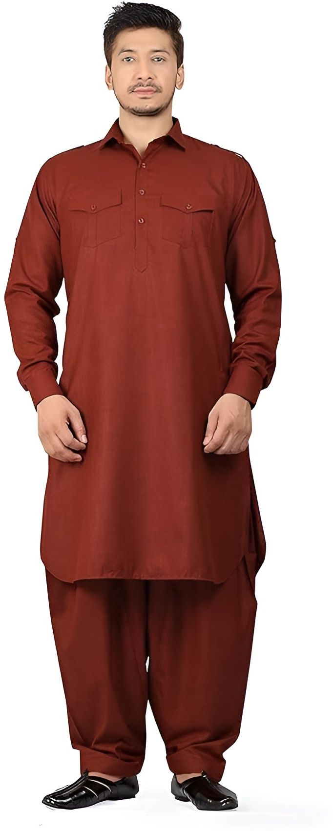 Men Cotton Blend Kurta Pyjama Set