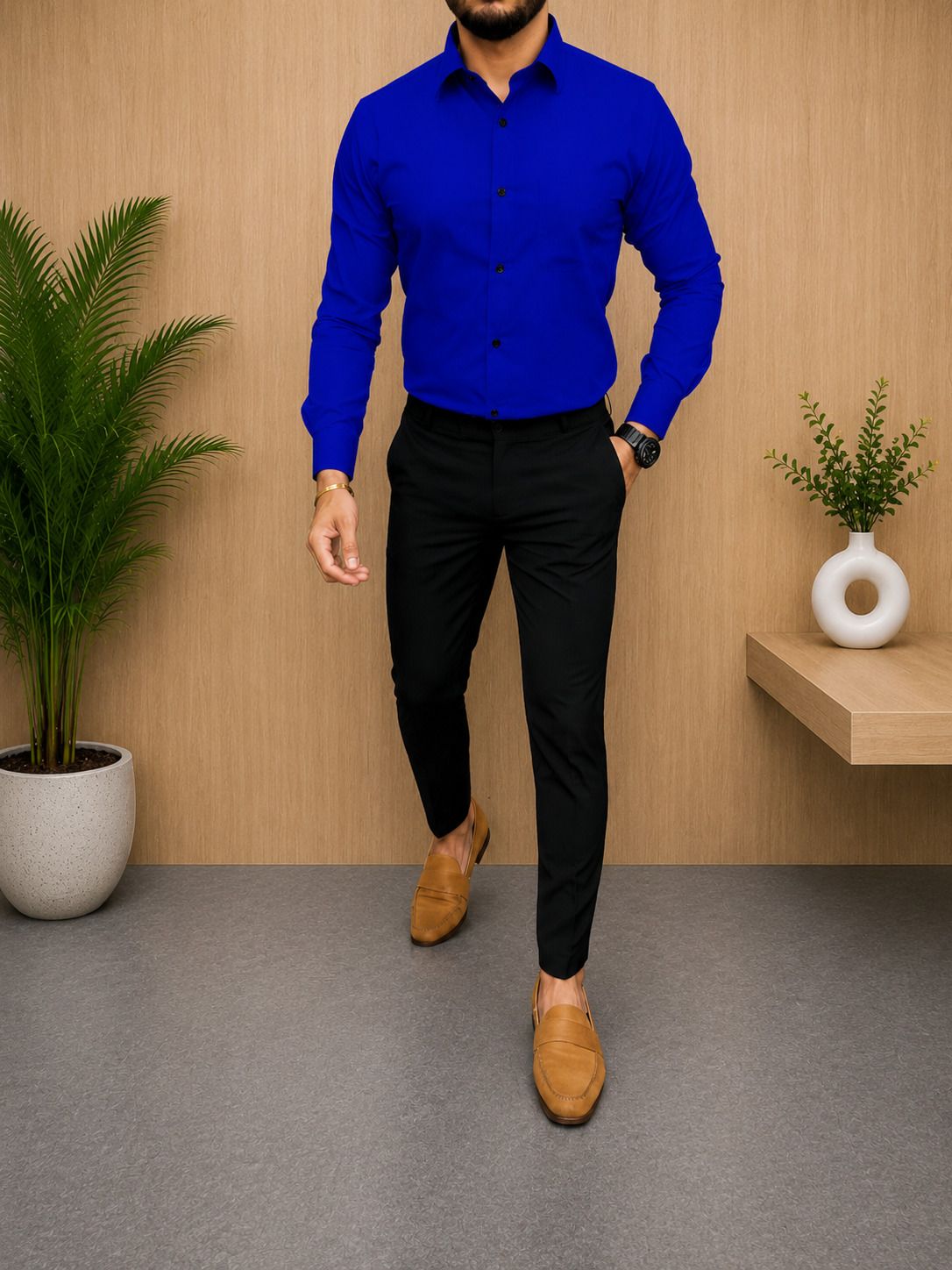 khodiyar fashion Men Cotton Blend Shirt Pant Set-picture-17