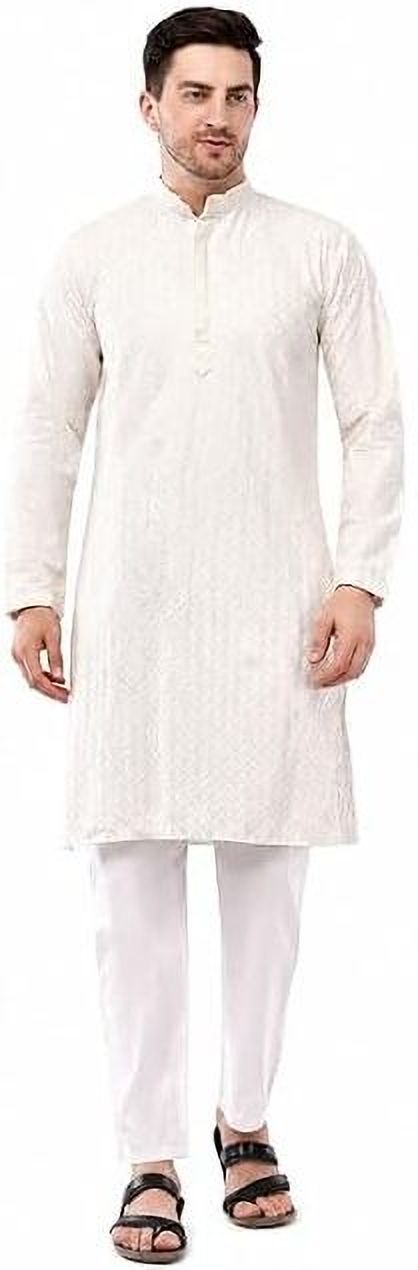 cotton clique Men Pure Cotton Kurta Pyjama Set-picture-27