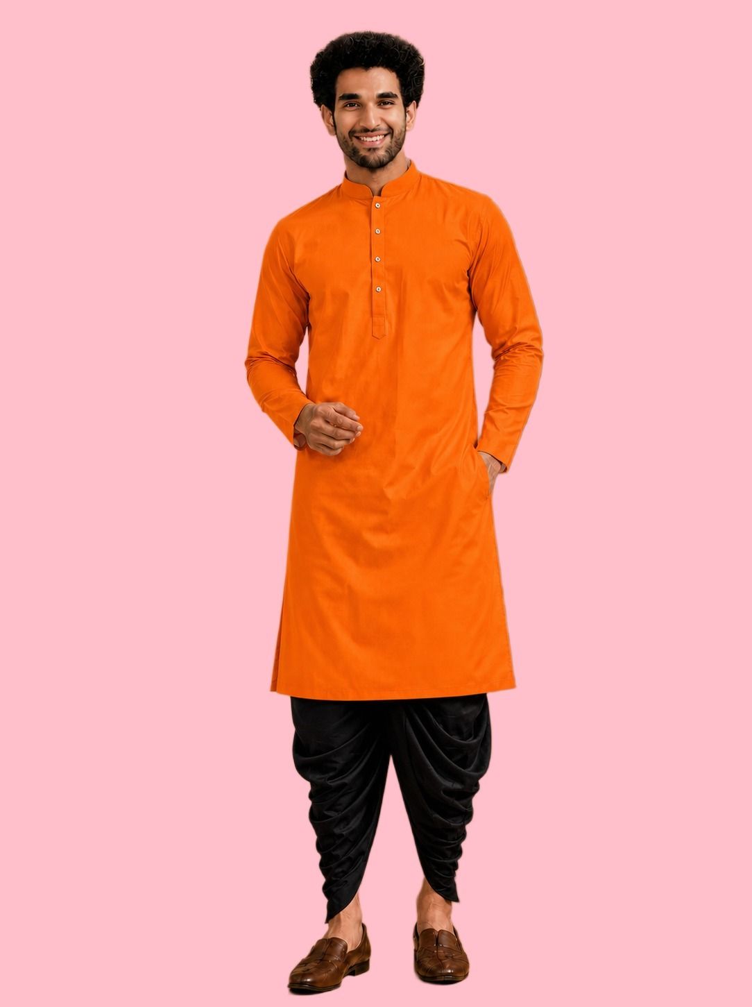 dhasu trendz Men Cotton Rayon Kurta Dhoti Set-picture-17