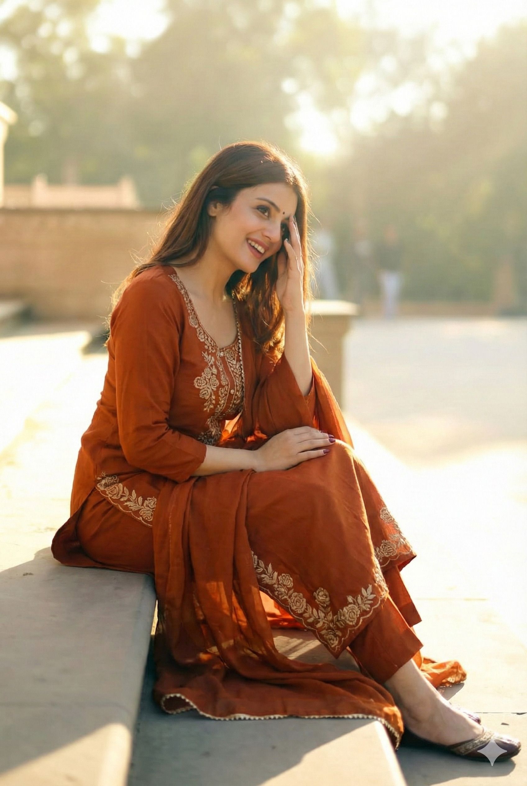 Women Viscose Rayon Kurti Pant Dupatta Set-image-22