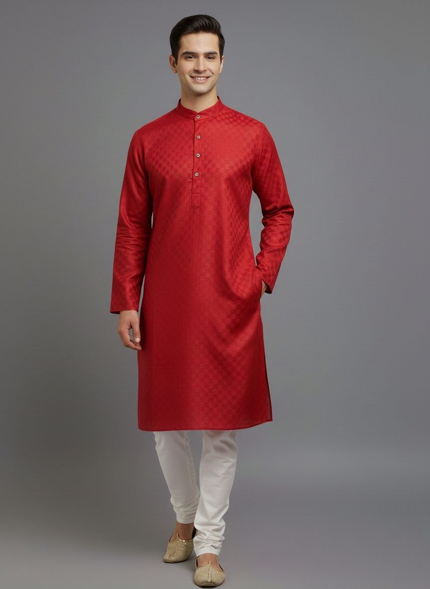 tibra collection Men Cotton Blend Kurta Pyjama Set-picture-19
