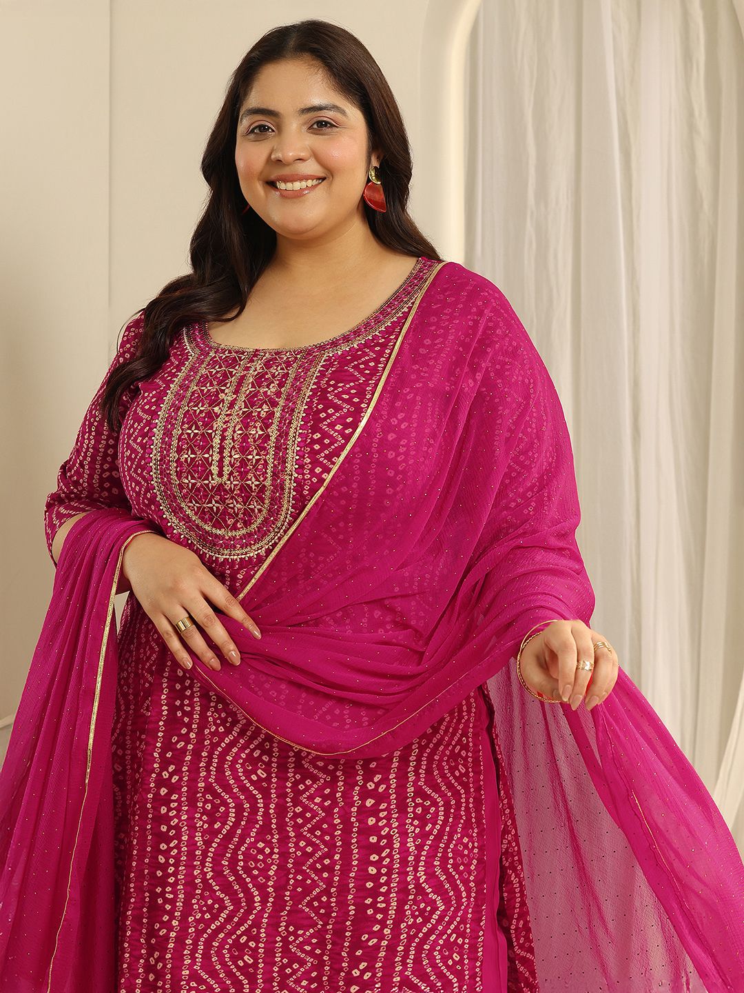 extra love by libas Women Viscose Rayon Kurta Pant Dupatta Set-picture-35
