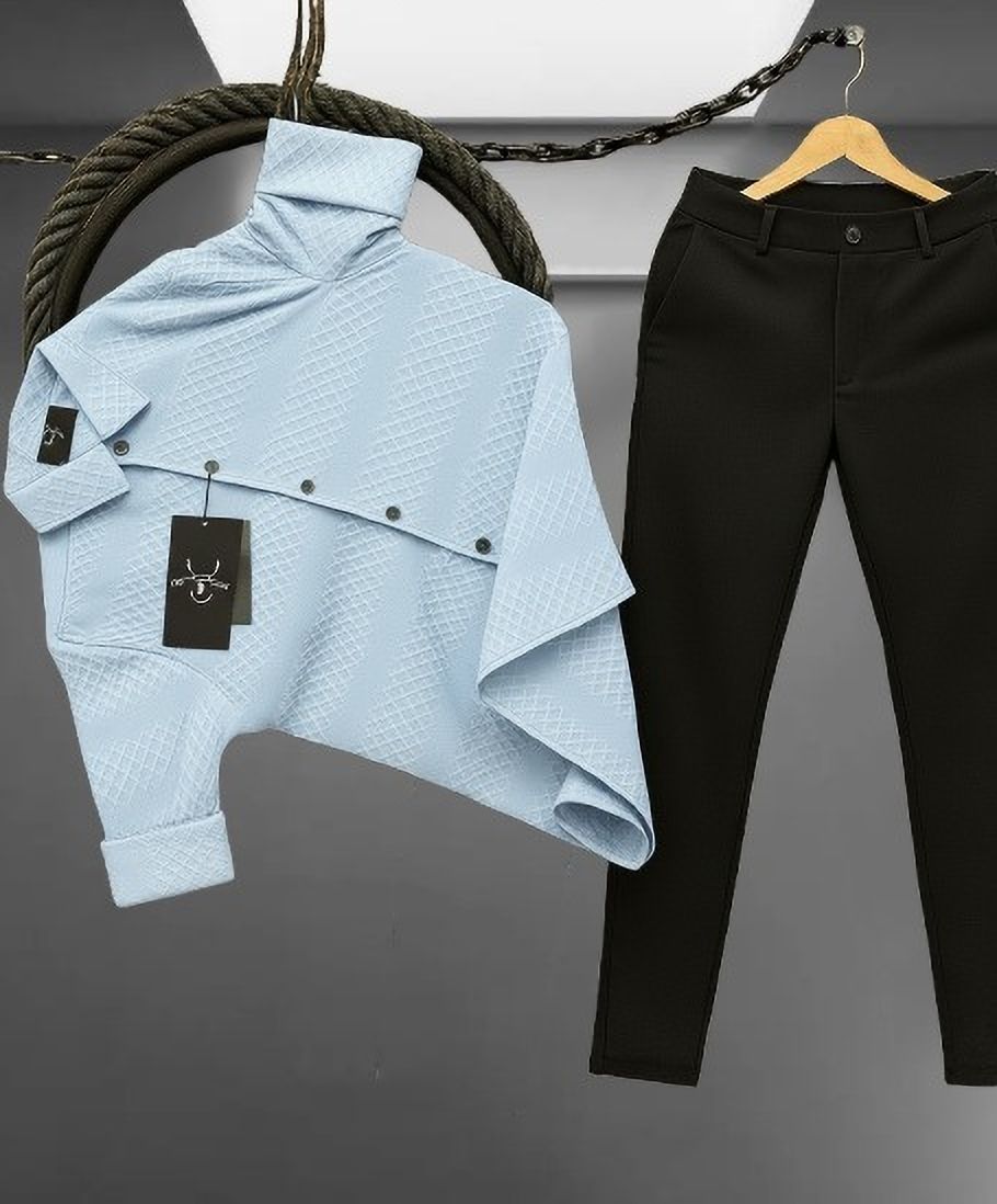 torontocn Men Cotton Blend Shirt Pant Set-picture-12