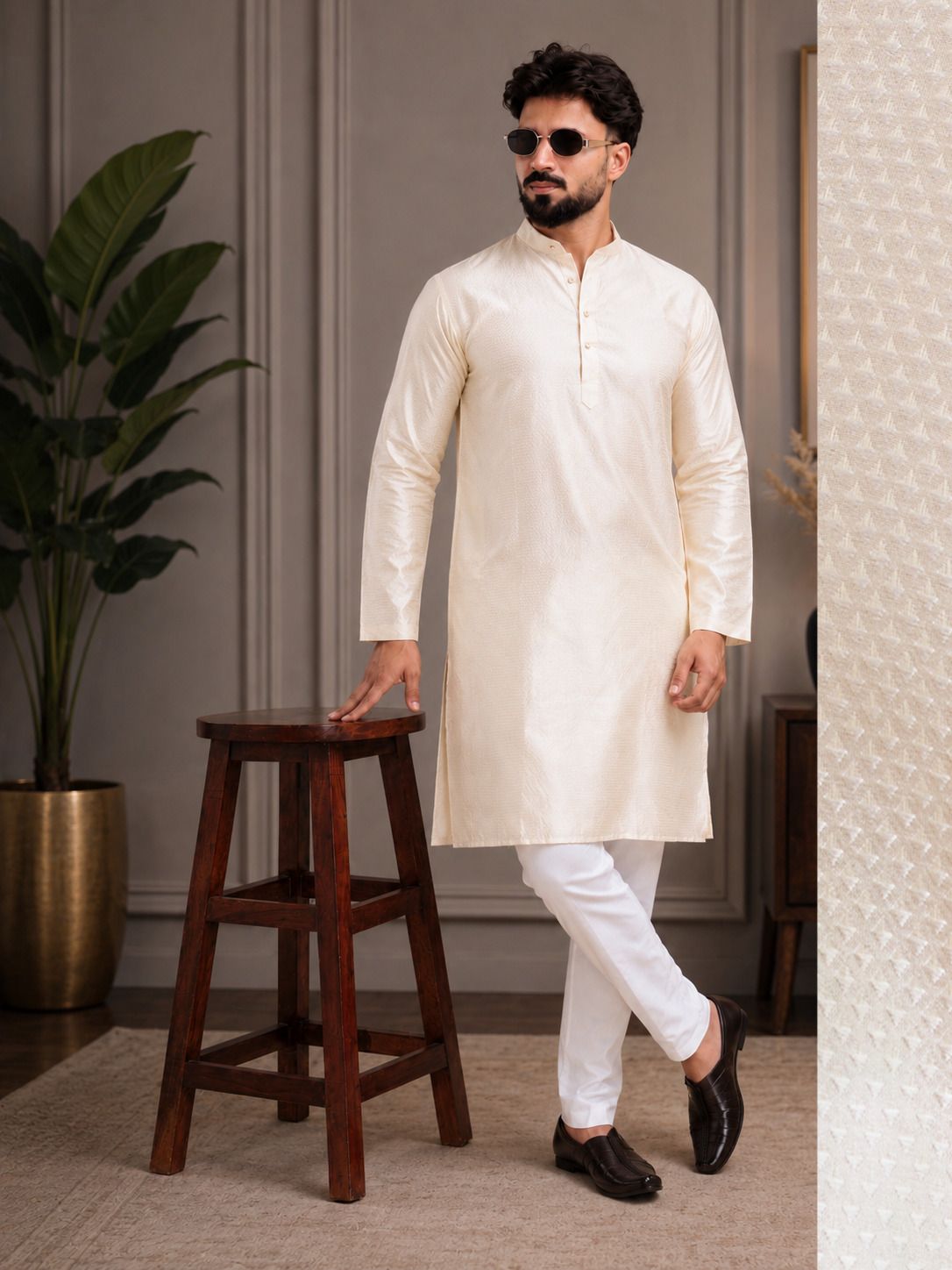 tsarina Men Cotton Silk Kurta Pyjama Set-picture-27
