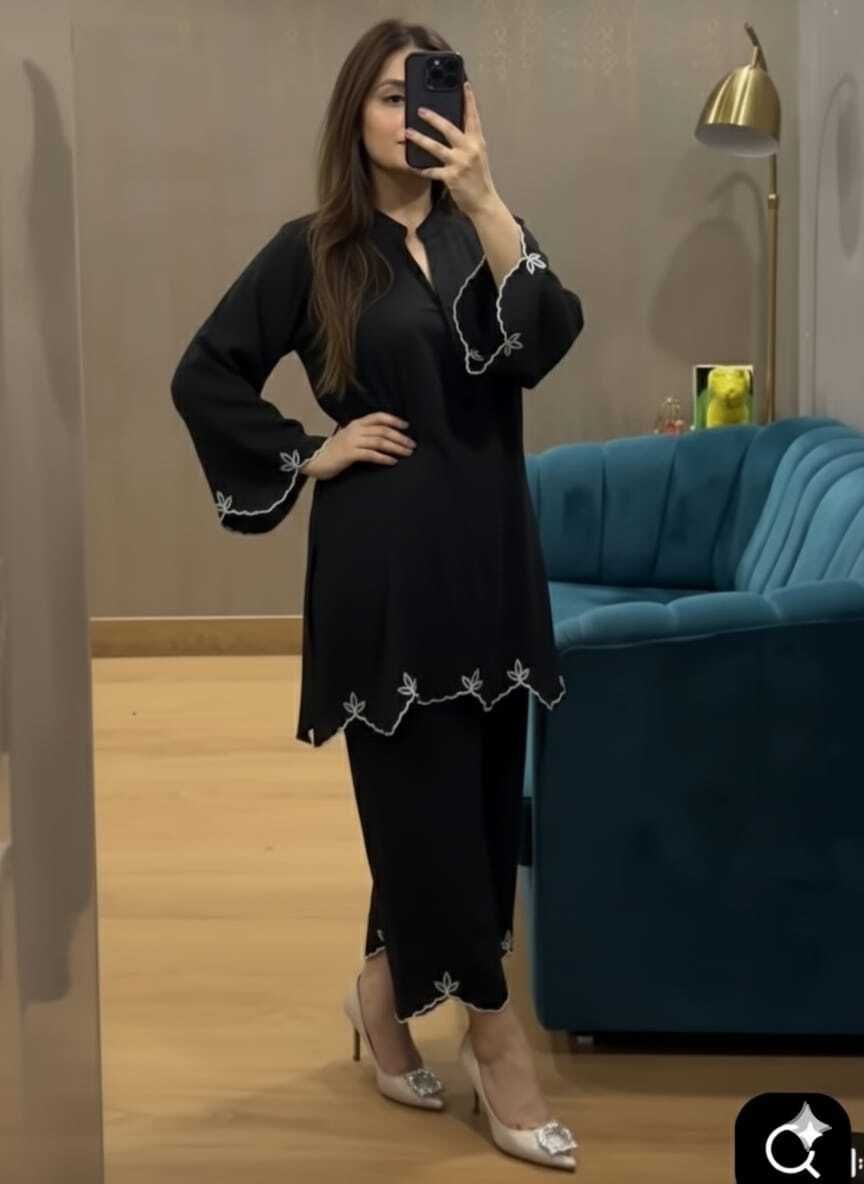 Women Viscose Rayon Kurti Palazzo Set